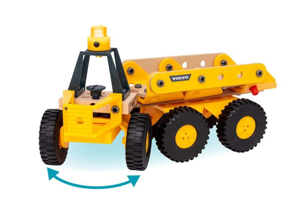 Produktbild BRIO Builder - Volvo Muldenkipper - Starkes Baufahrzeug mit kippbarer Ladefläche, Knicklenkung und Lichtmodul 8 von 14