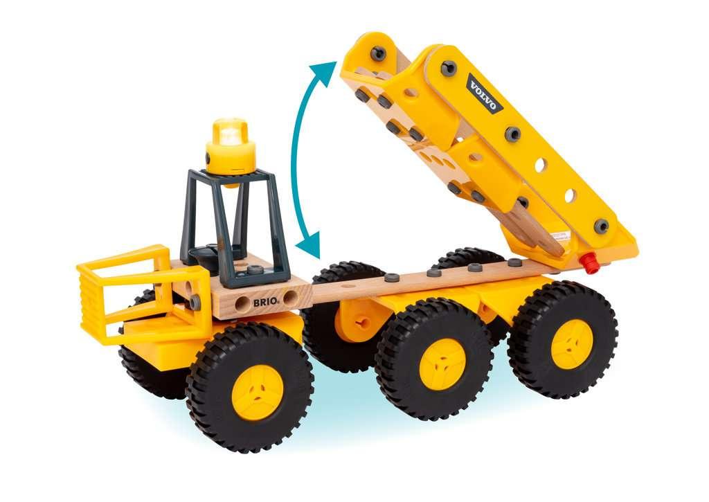 Produktbild BRIO Builder - Volvo Muldenkipper - Starkes Baufahrzeug mit kippbarer Ladefläche, Knicklenkung und Lichtmodul 9 von 14
