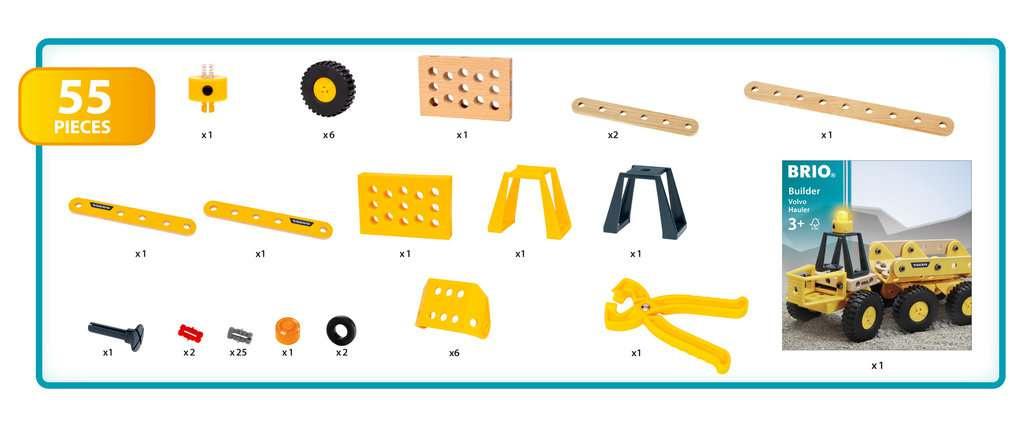 Produktbild BRIO Builder - Volvo Muldenkipper - Starkes Baufahrzeug mit kippbarer Ladefläche, Knicklenkung und Lichtmodul 11 von 14