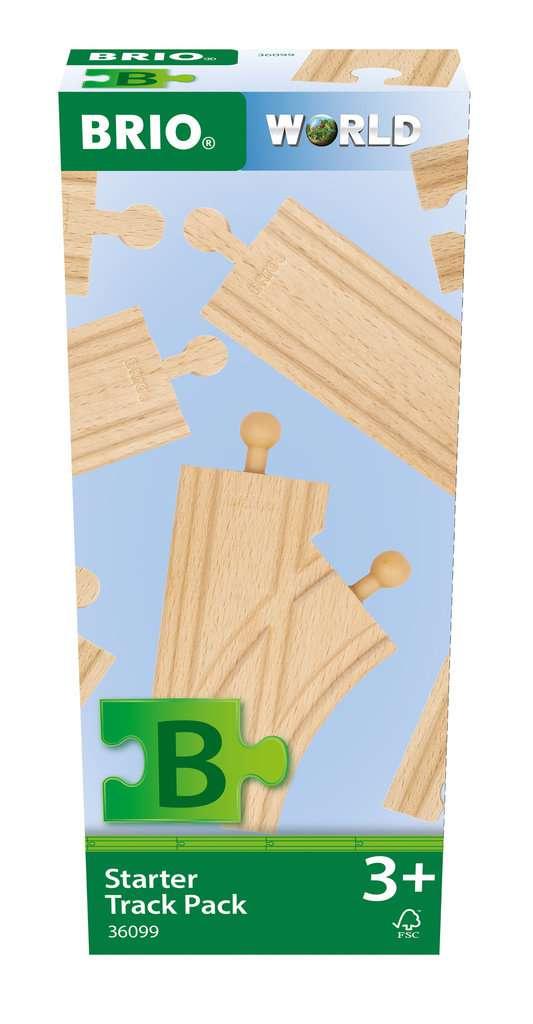 BRIO Bahn - 36099 Schienen Starter Sortiment B | 12-teiliges Holzschienenset für Kinder ab 3 Jahren