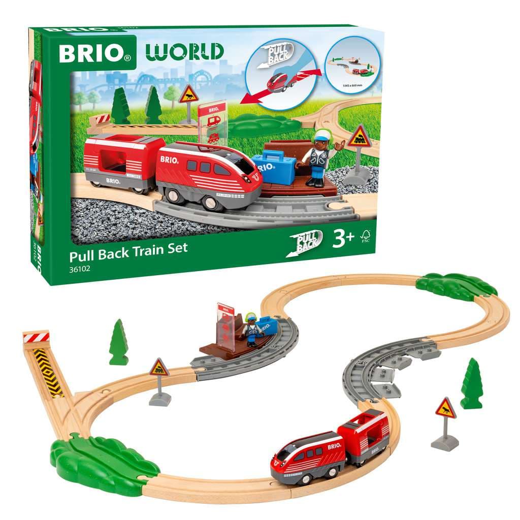 BRIO World - Zugset mit Rückziehmotor
