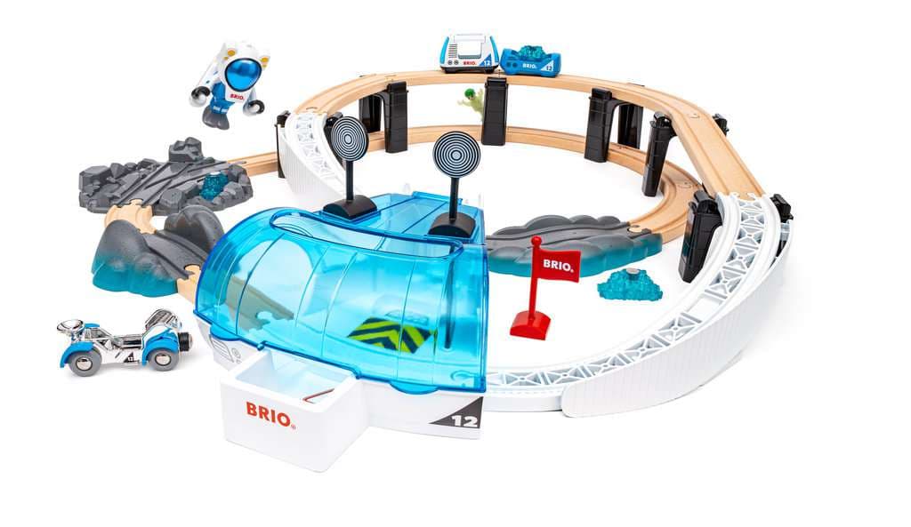 BRIO World - 36155 Großes Weltraumstations-Set - großes Holzeisenbahnset und zauberhaftes Geschenk für Kinder ab 3 Jahren 