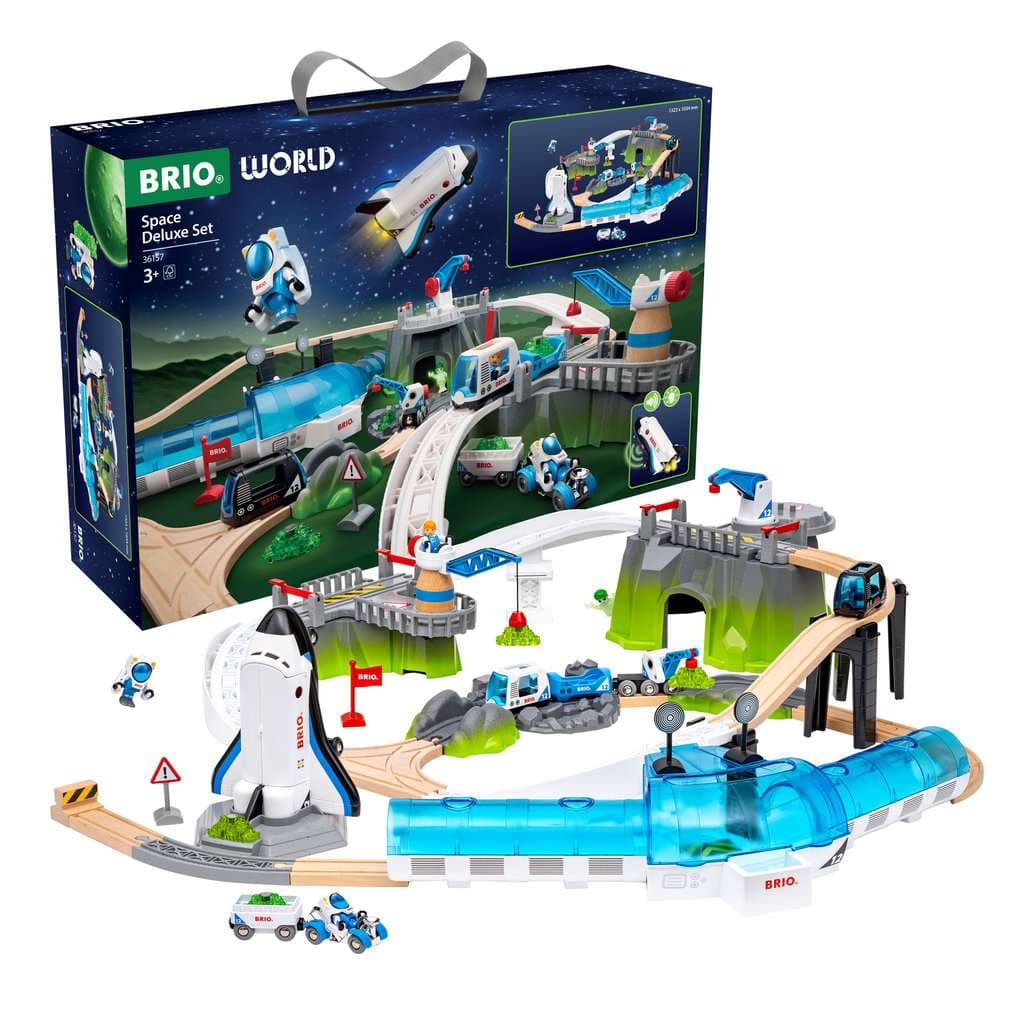 BRIO World Weltraum Deluxe Zugset - Holzeisenbahnset  - wunderbares Geschenk für Kinder ab 3 Jahren