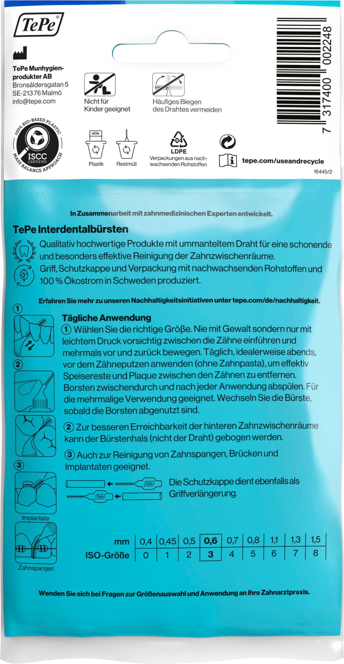 Produktbild TePe Interdentalbürste 0,6mm Gr. 3 2 von 6