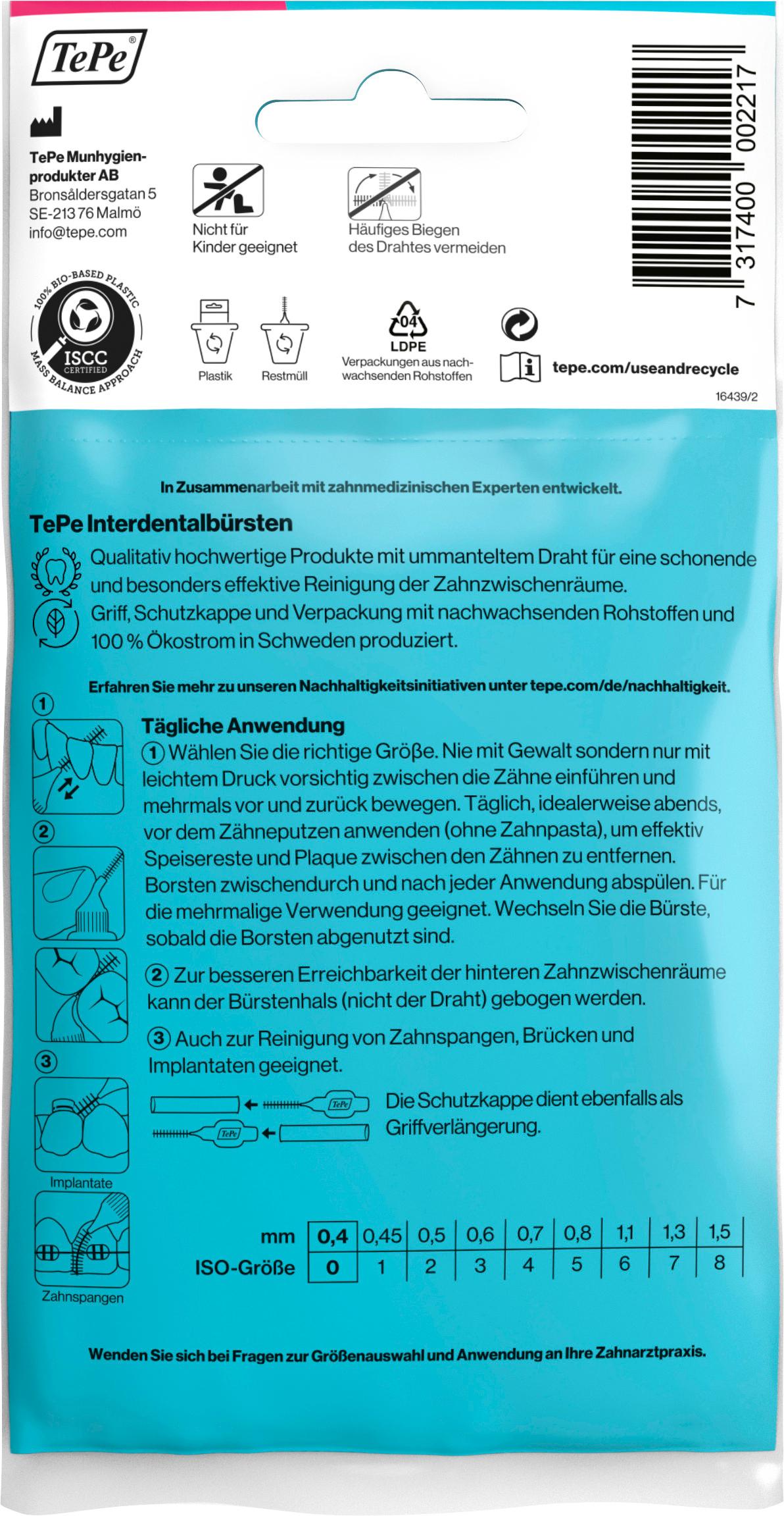 Produktbild Tepe Interdentalbürste 0,4mm Gr. 0 2 von 6