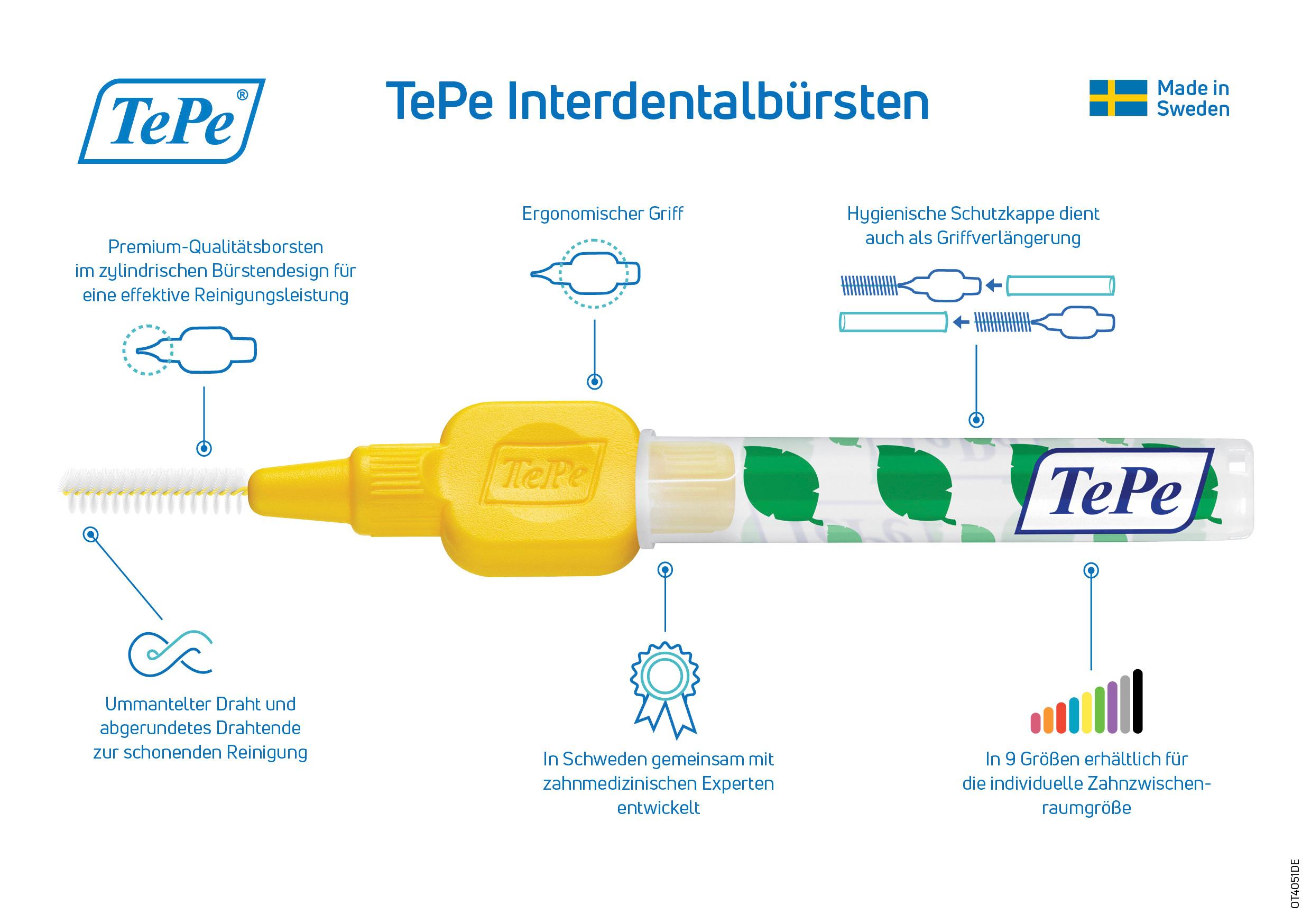 Produktbild TePe Interdentalbürste 0,7mm Gr. 4 6 von 6