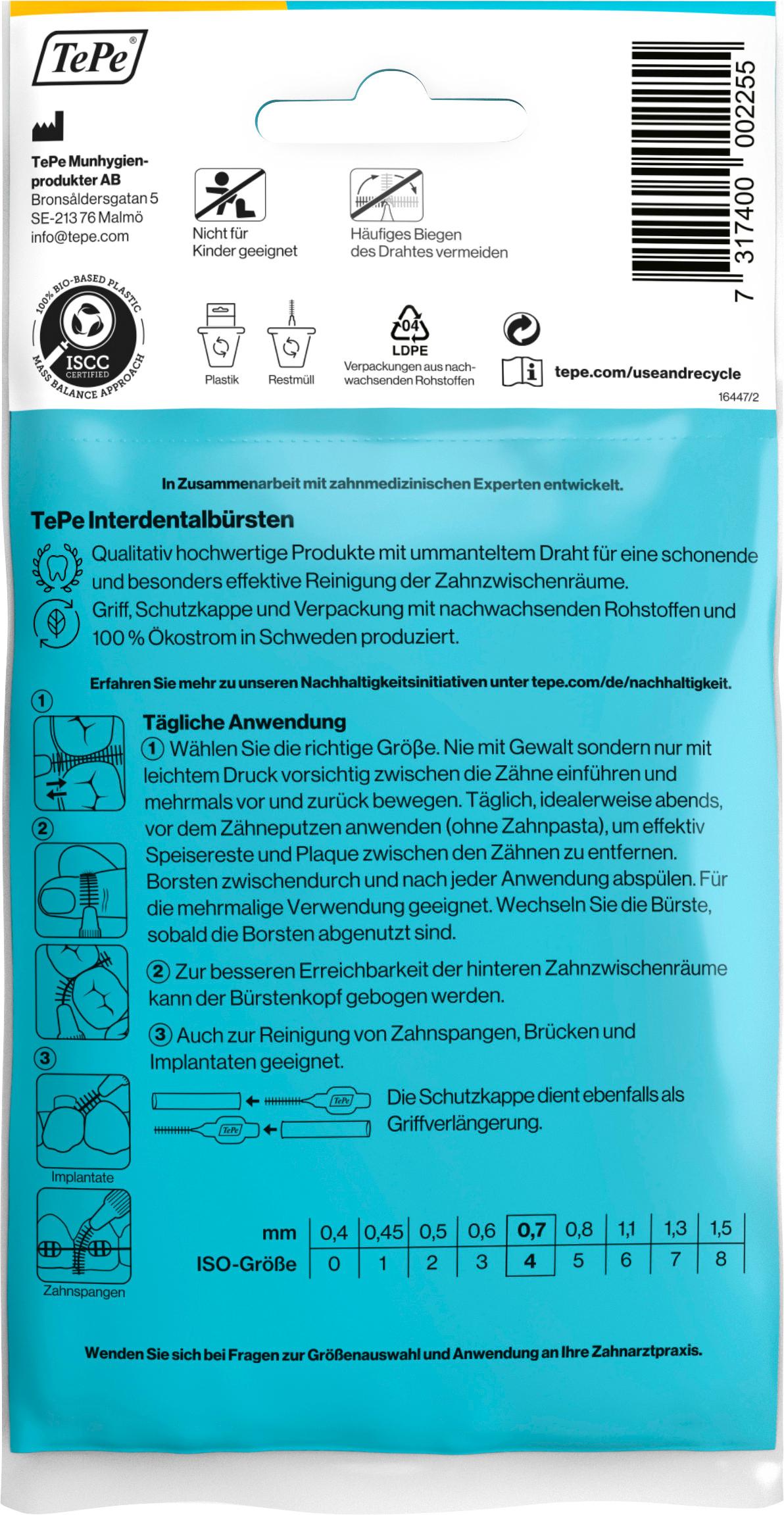 Produktbild TePe Interdentalbürste 0,7mm Gr. 4 2 von 6