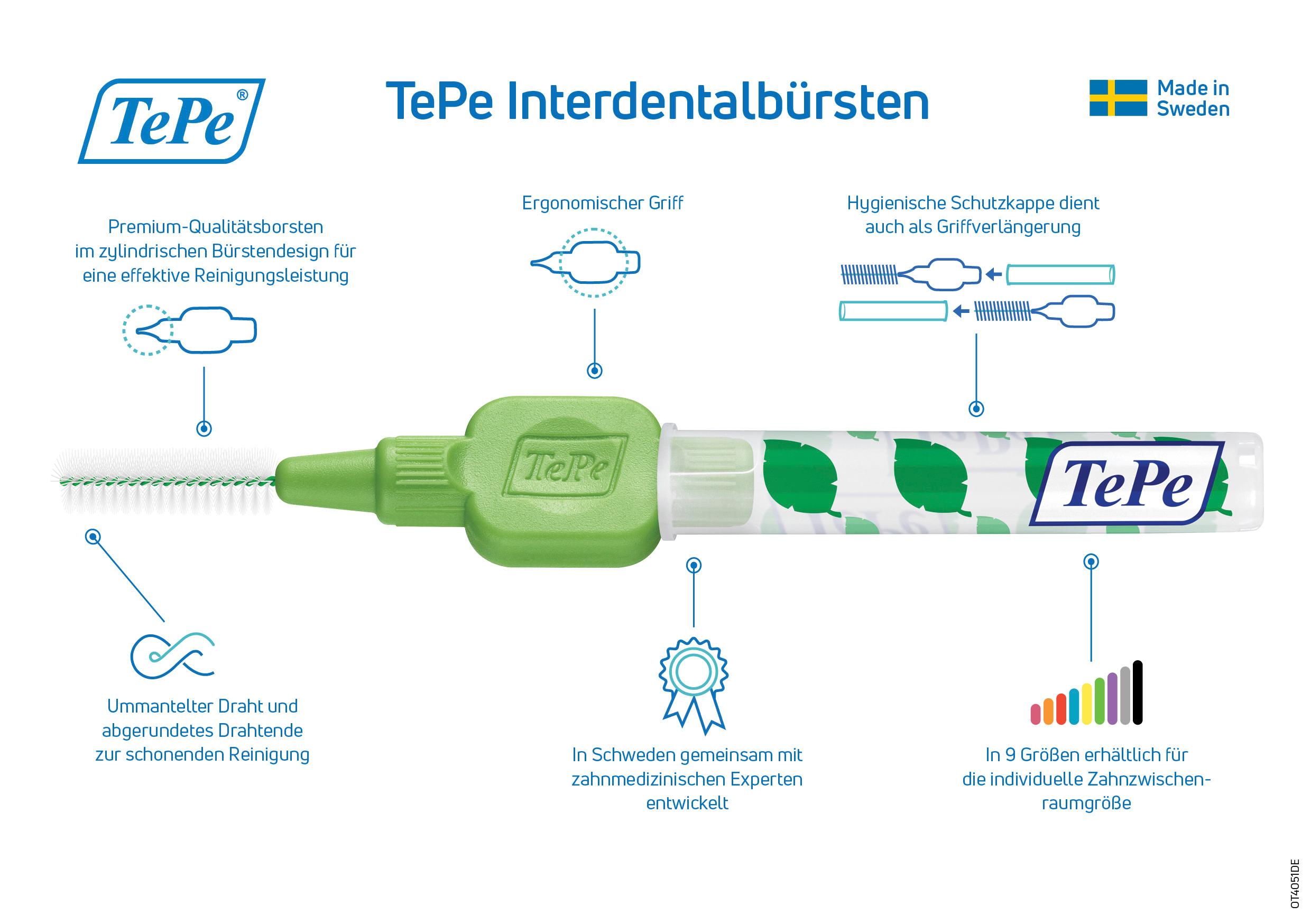 Produktbild TePe Interdentalbürste 0,8mm Gr. 5 4 von 6