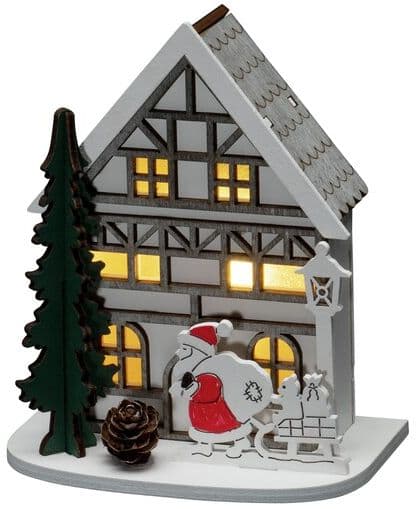 Konstsmide LED Holzsilhouette Haus