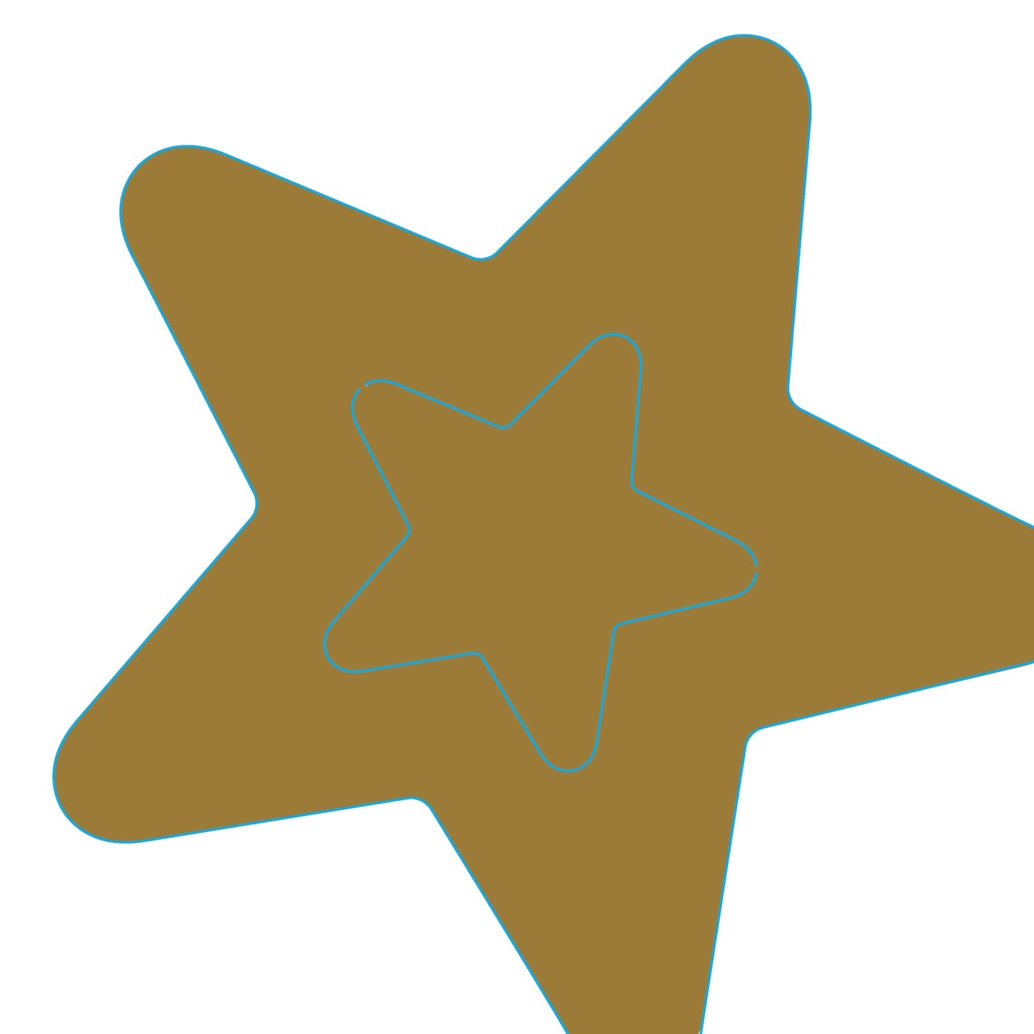 Paper + Design Servietten Silhouettes Golden Star 33x33cm