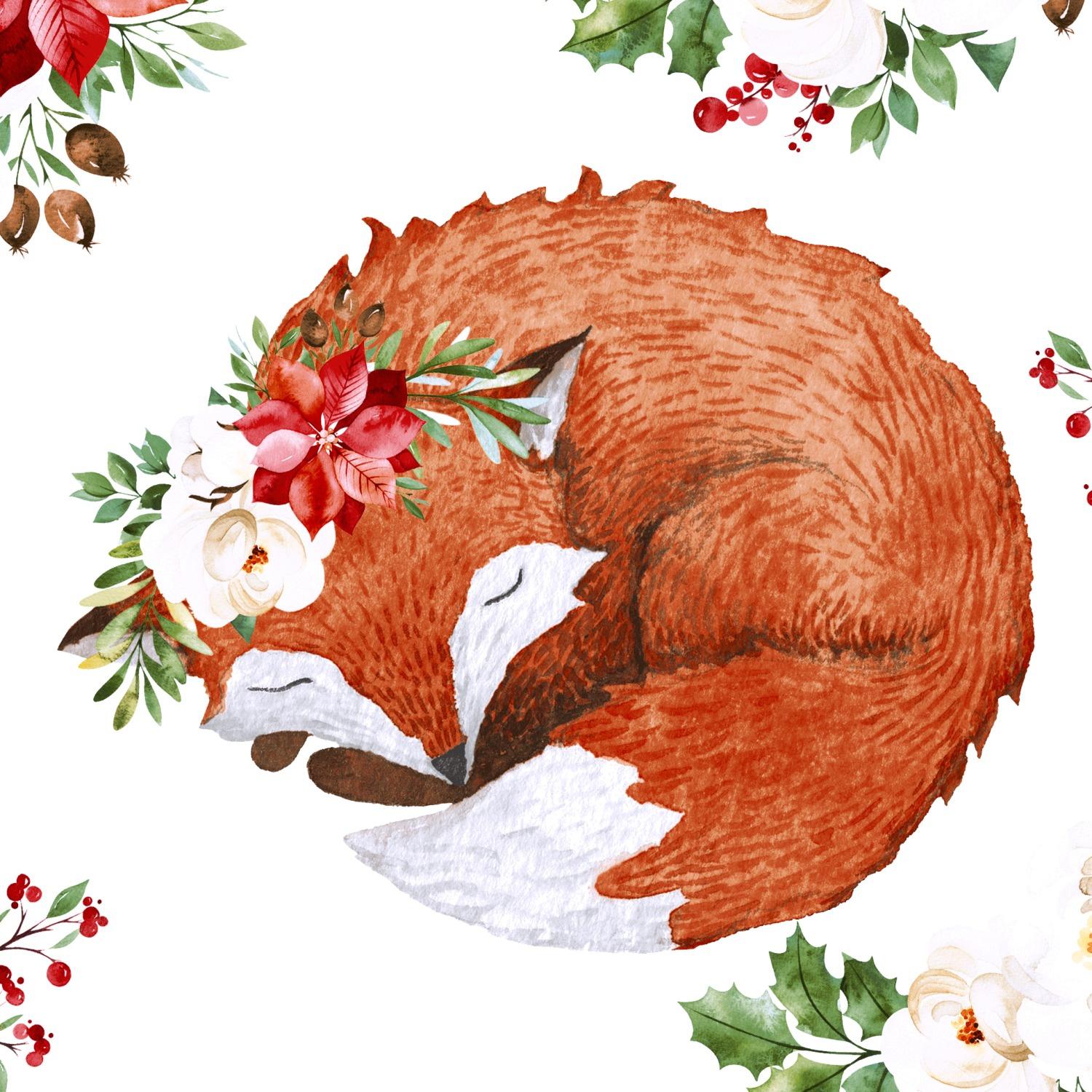 Paper + Design Servietten Floral Fox 33x33cm