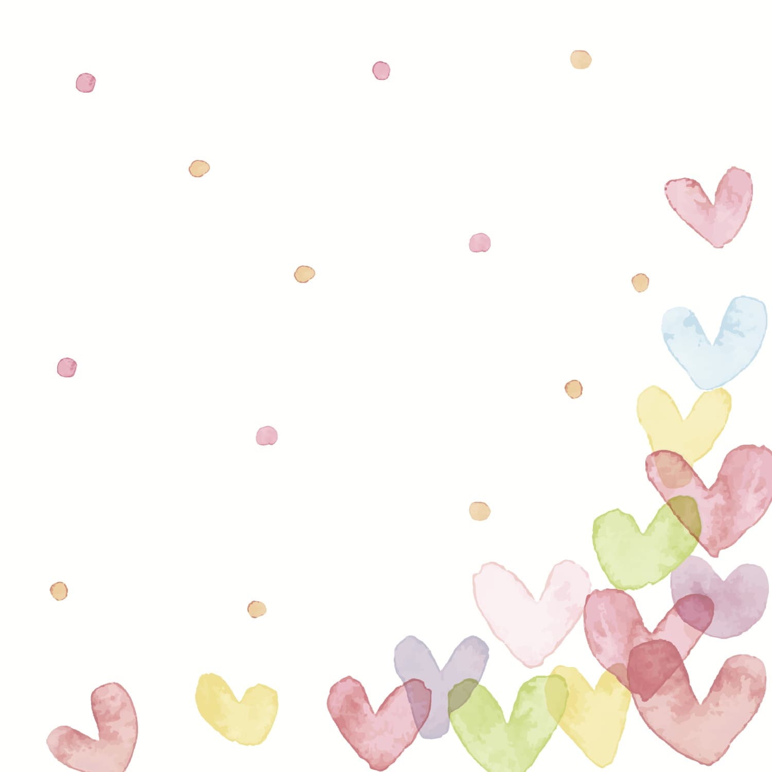 Paper + Design Servietten Hearts Pastel 25x25cm