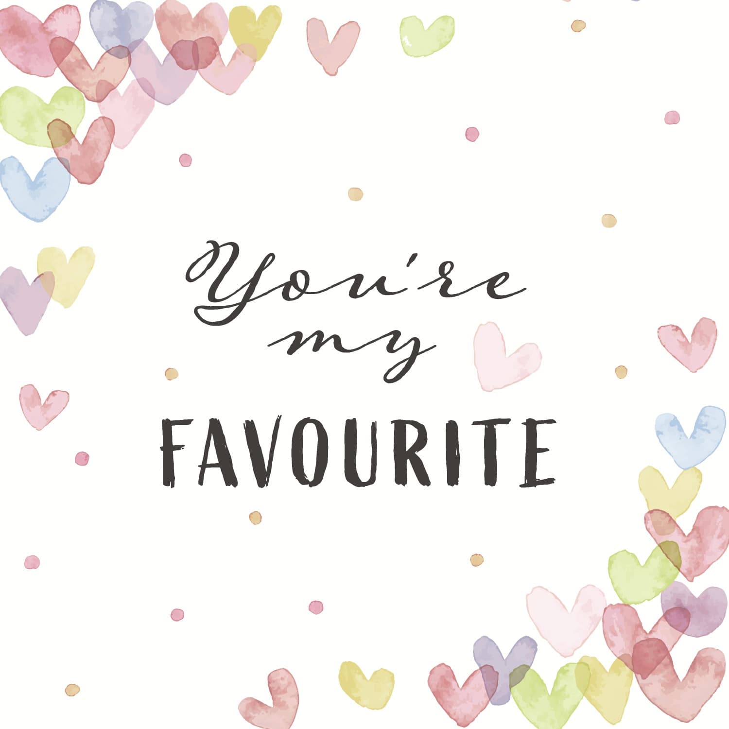 Paper + Design Servietten Hearts You're My Favorite 33x33cm