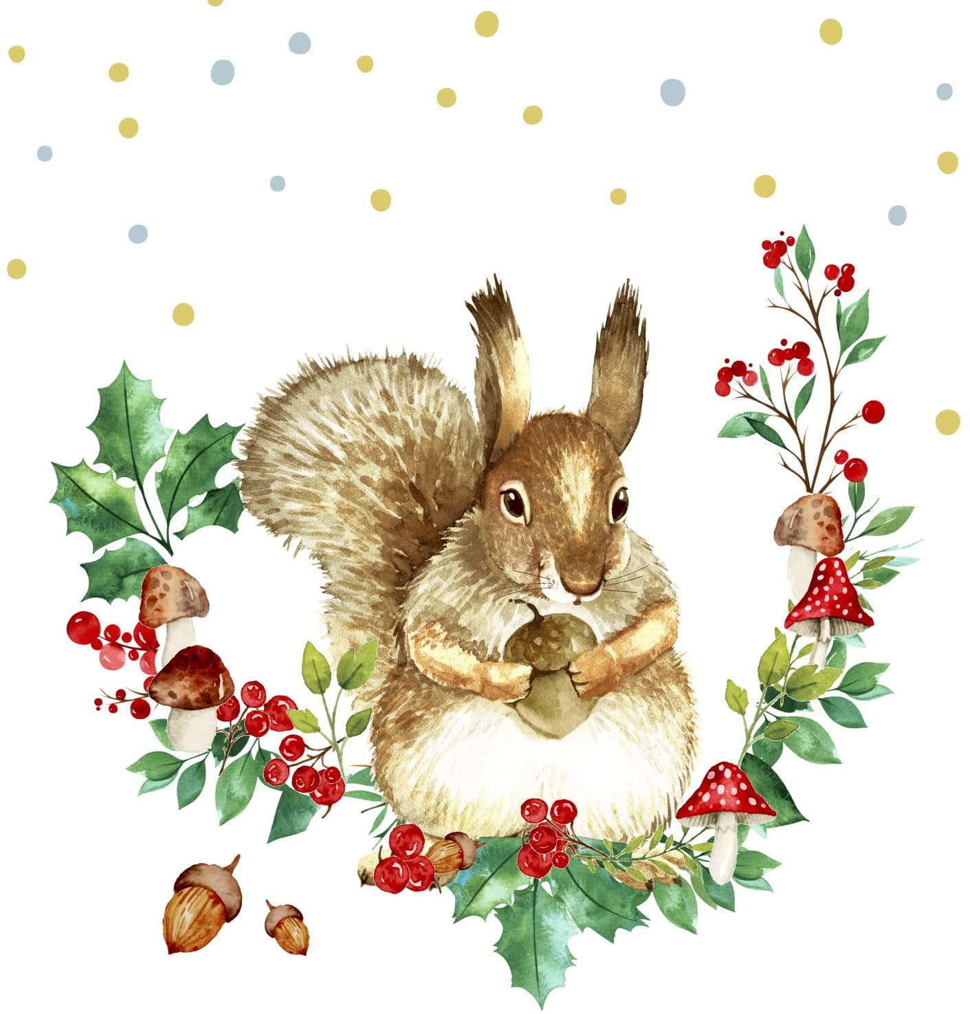 Paper + Design Servietten Forest Squirrel 33x33cm