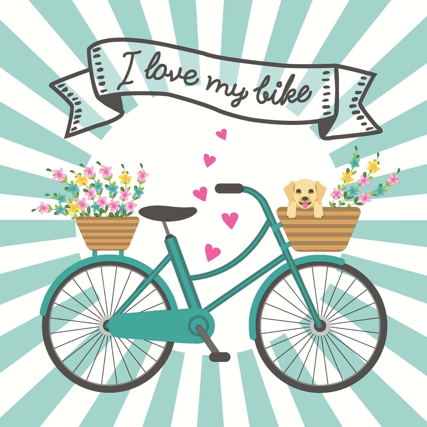 Paper + Design Servietten Bike Love 33x33cm