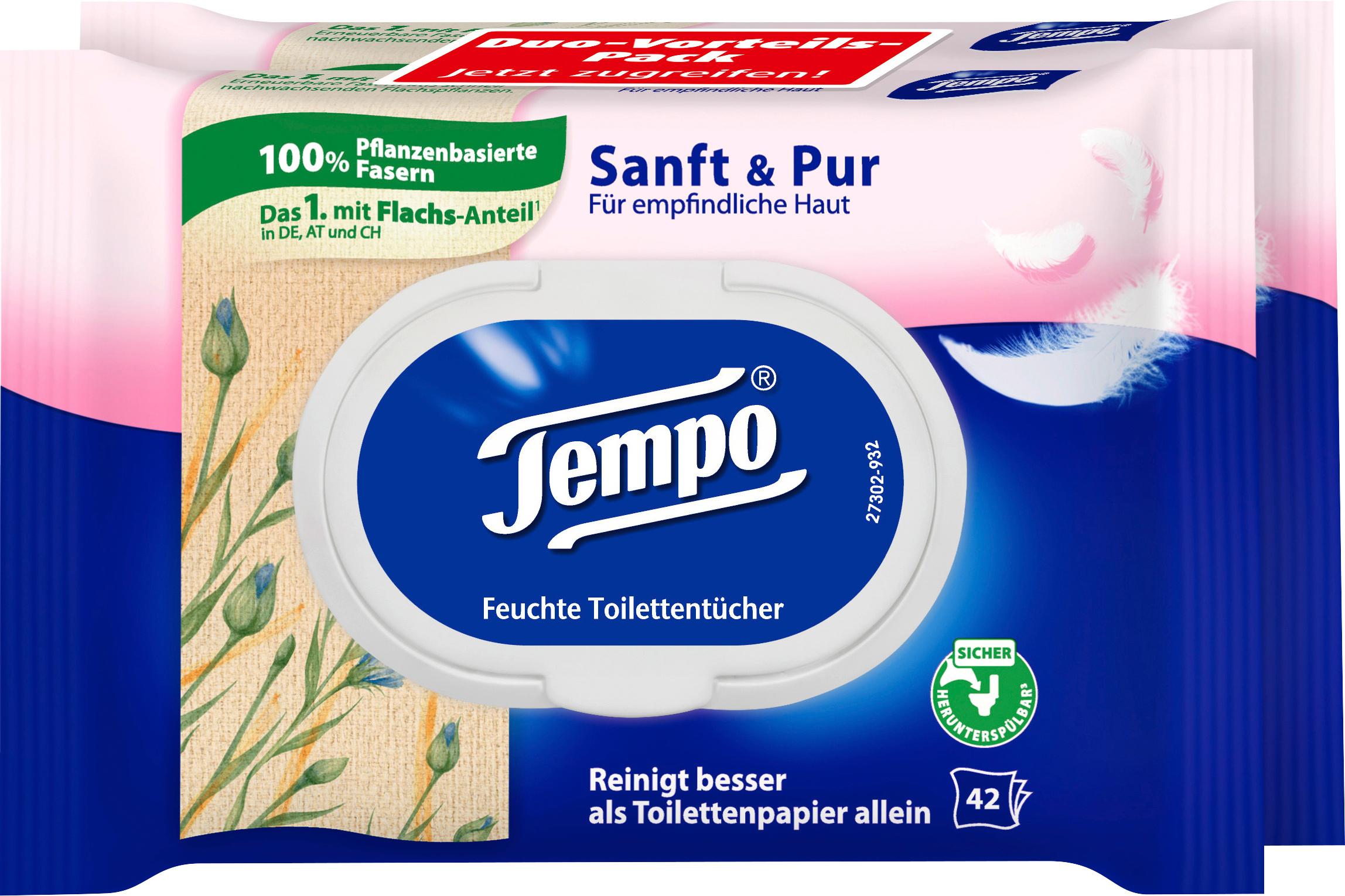 Tempo Feuchte Toilettentücher Sanft&Pur