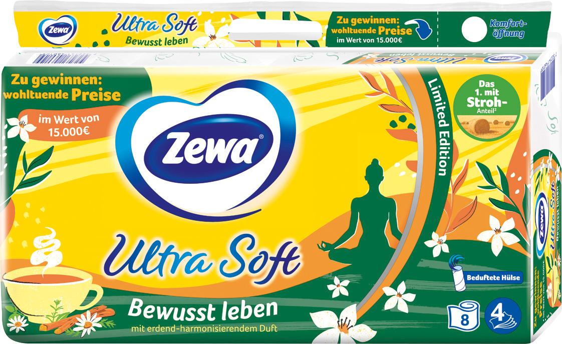 ZEWA ULTRA SOFT TOILETTENPAPIER 8x150 BLATT 4 LAGEN