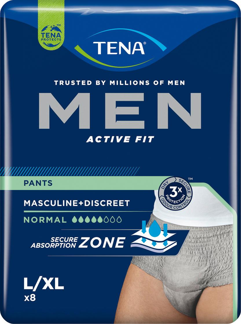 TENA MEN Inkontinenz Pants Normal L / XL Grau