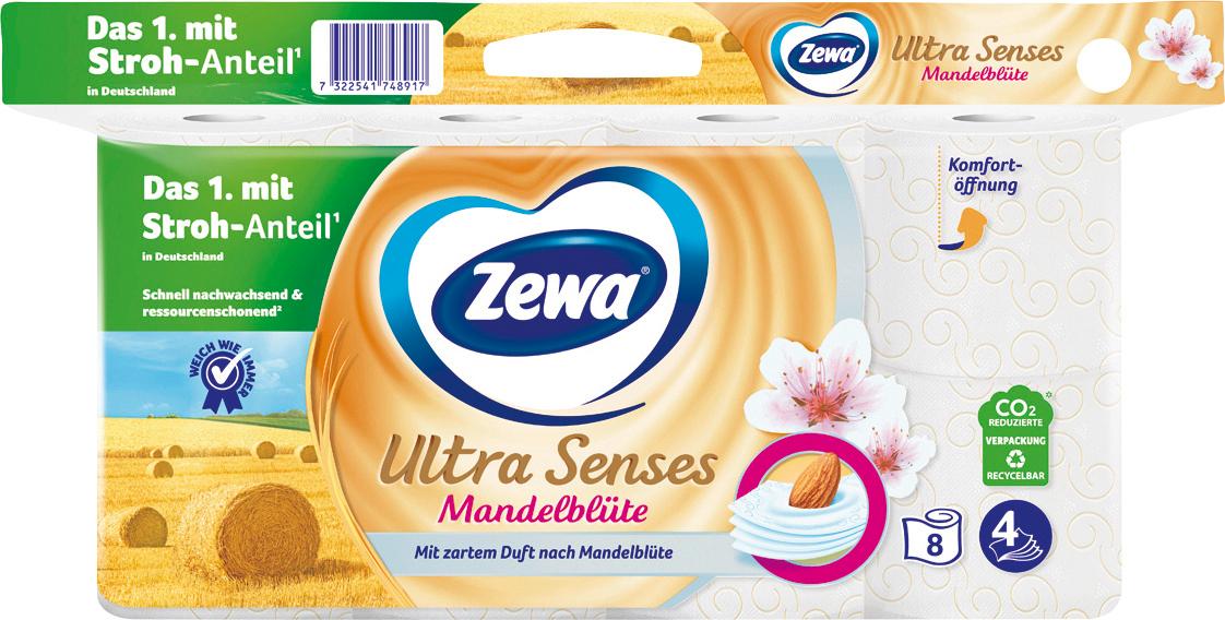 Zewa Ultra Senses Toilettenpapier 8x135 Blatt 4 Lagen