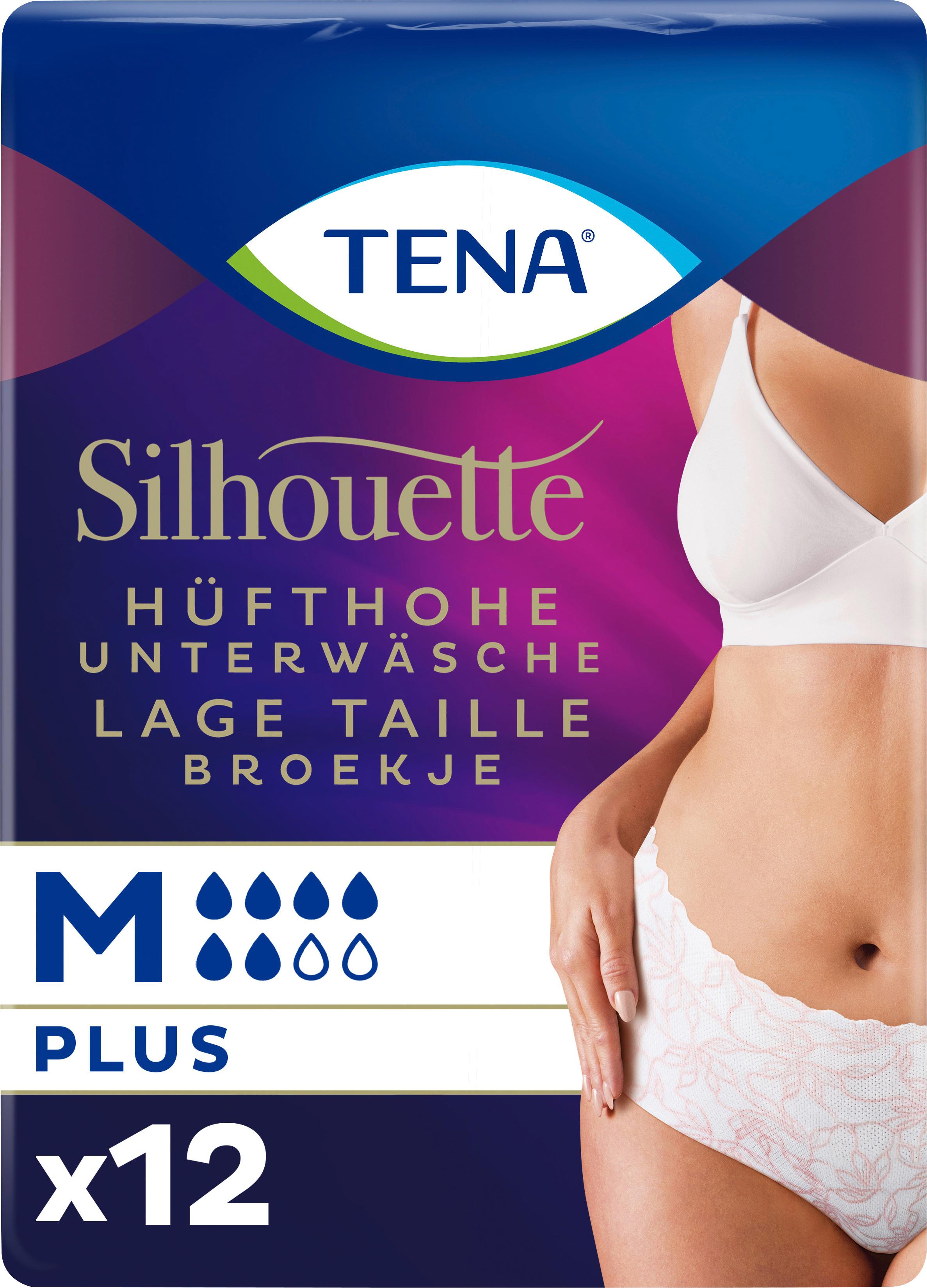Tena Silhouette Hüfthohe Unterwäsche Plus Weiß Gr. M