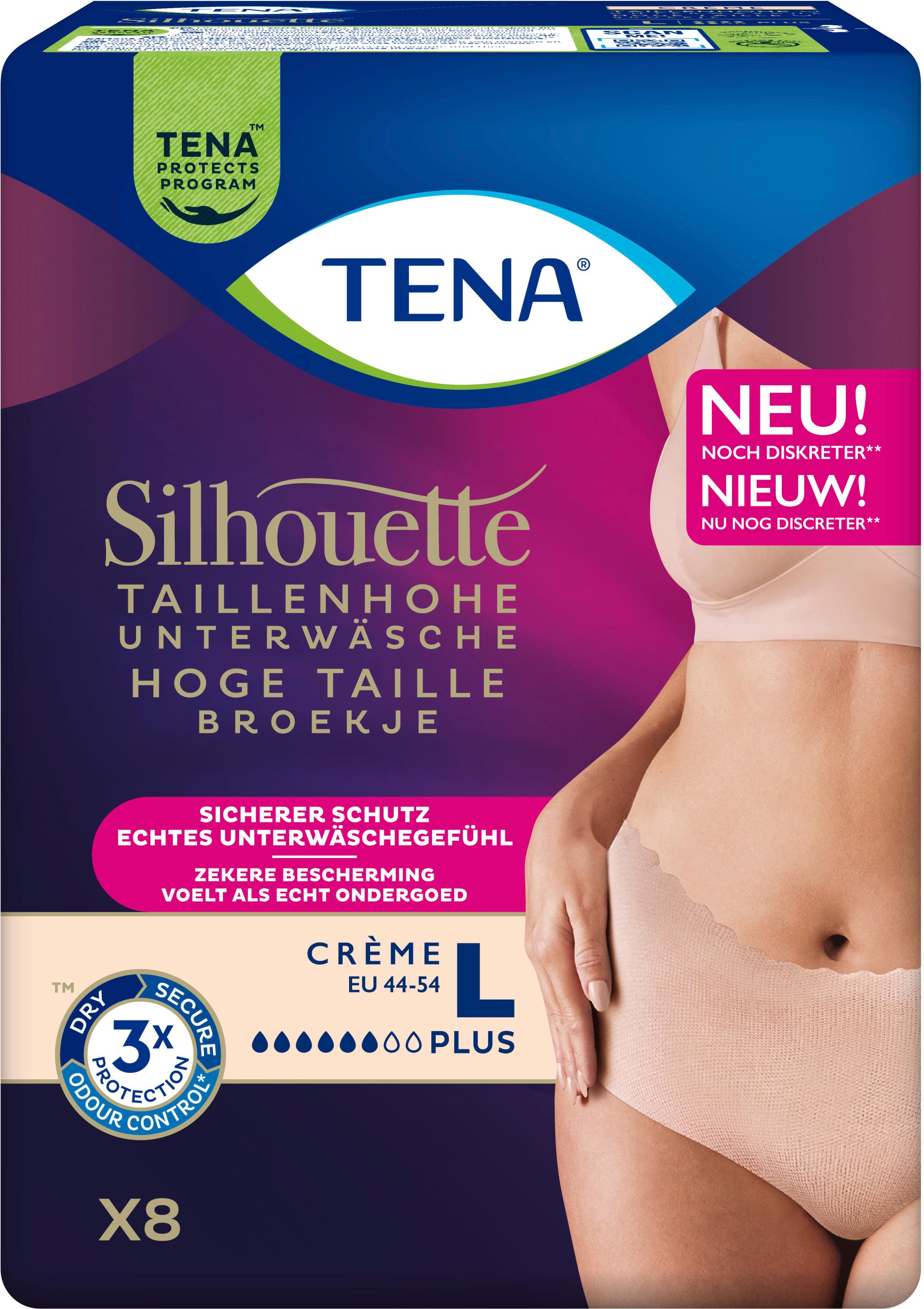 Tena Silhouette Taillenhohe Unterwäsche Plus Creme Gr. L