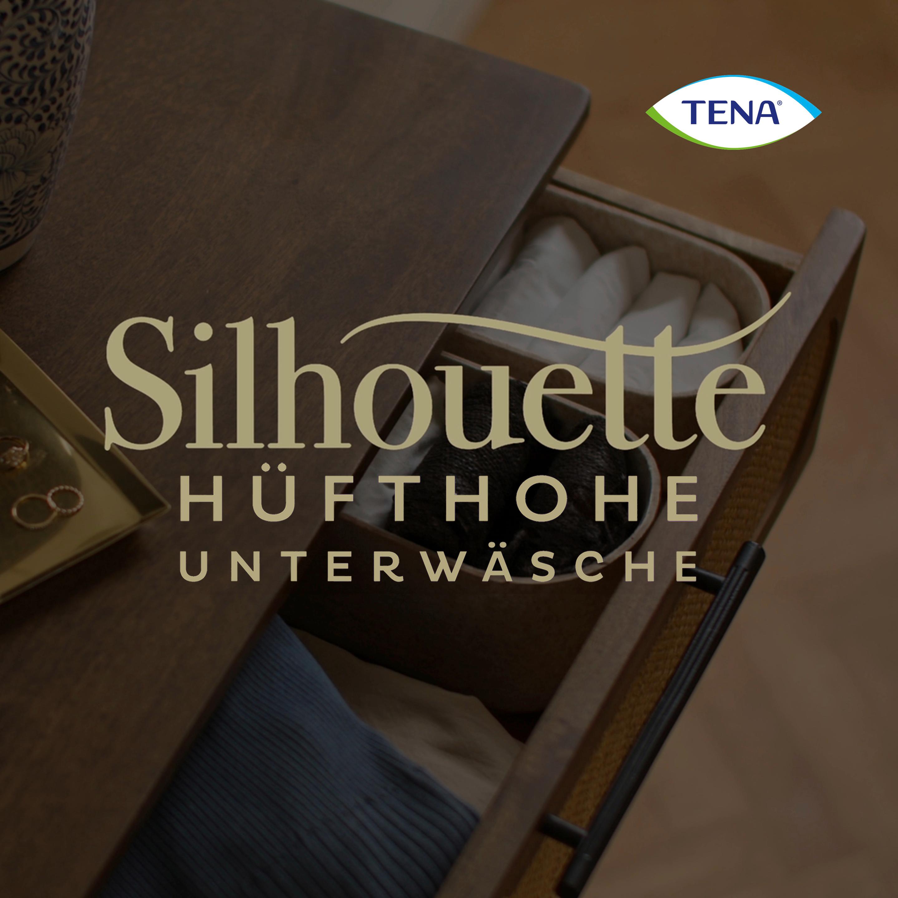 Produktbild Tena Silhouette Hüfthohe Unterwäsche Plus Schwarz Gr. M 10 von 11