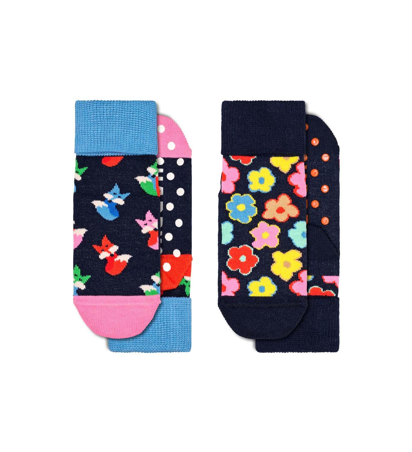 Happy Socks Kinder ABS-Socken Fox&Flower 2er Pack