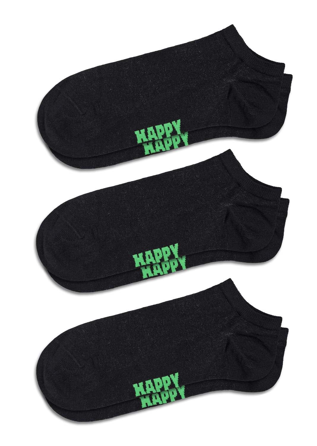 Happy Socks Unisex Sneaker Socken Solid 3er Pack