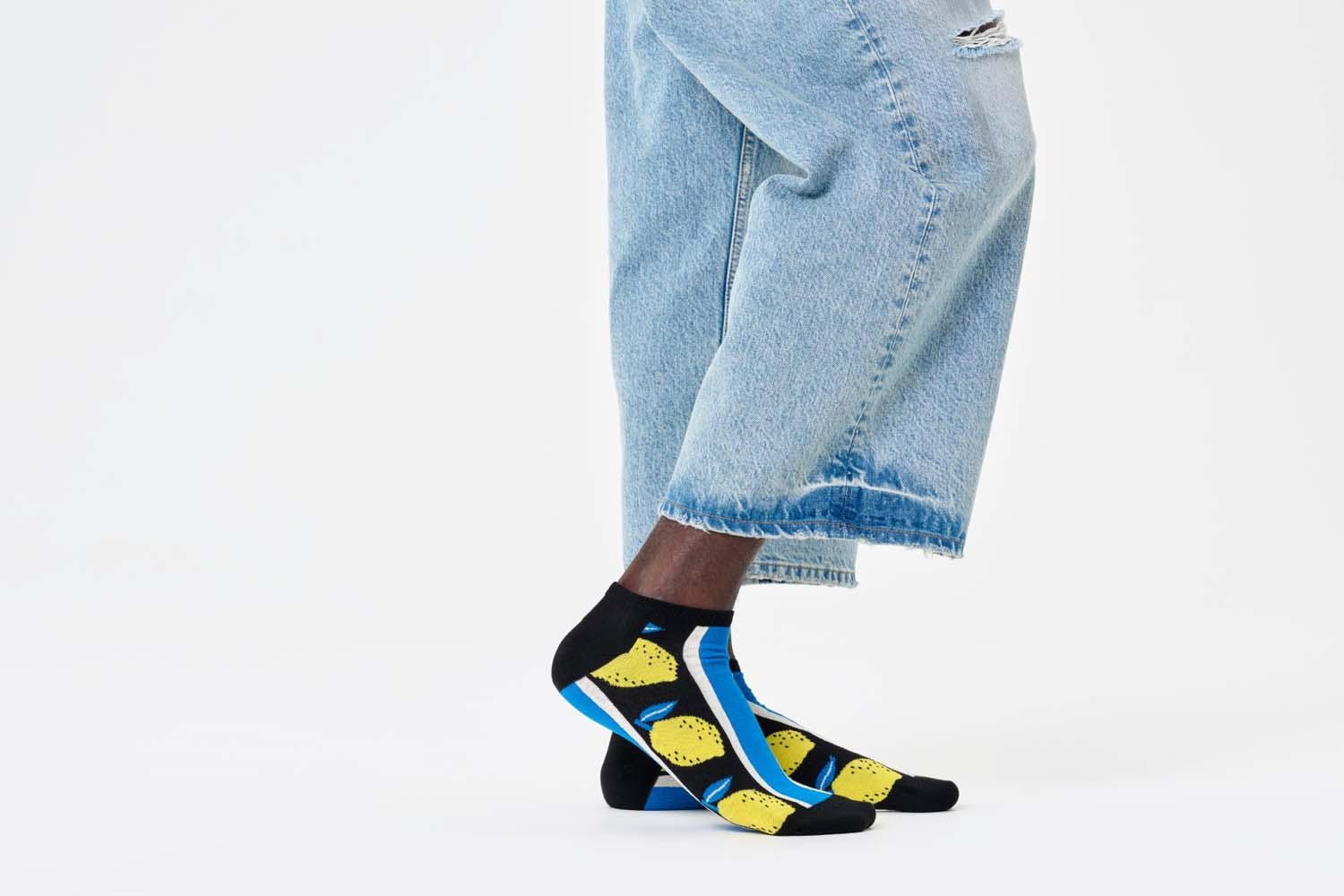 Produktbild Happy Socks Unisex Sneaker Socken Lemon 2 von 2