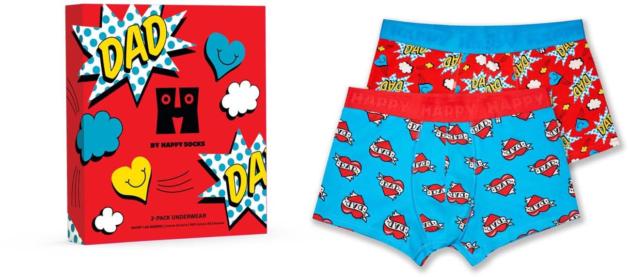 Happy Socks Herren Boxershorts Super Dad 2er Pack