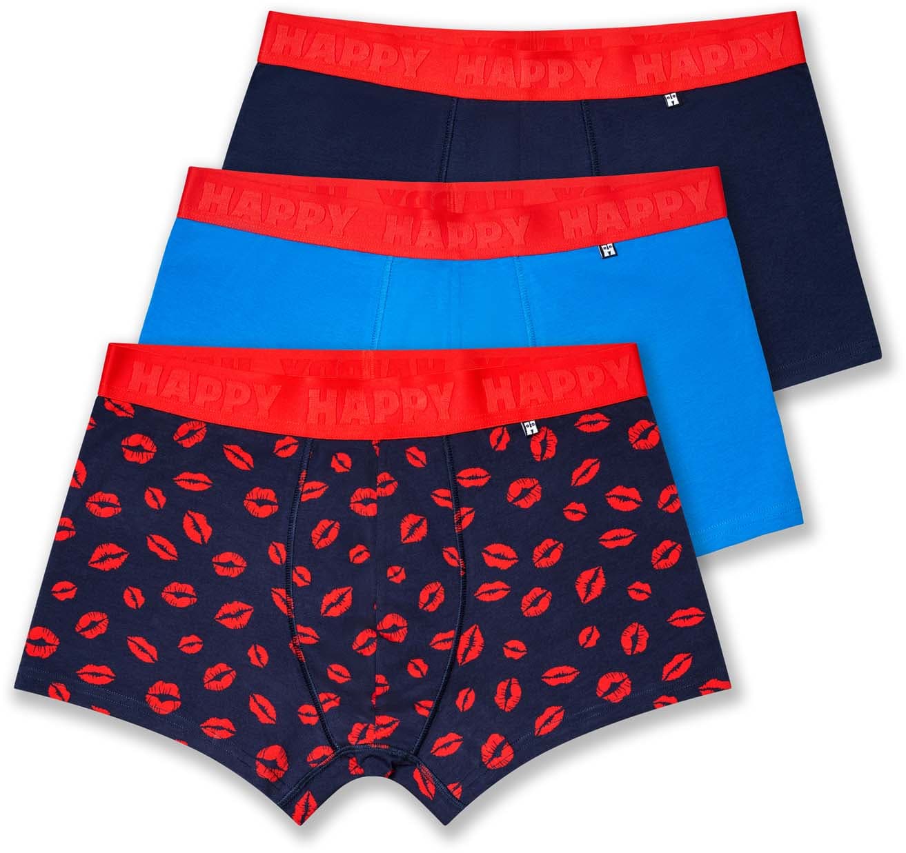 Happy Socks Herren Boxershorts Kisses 3er Pack