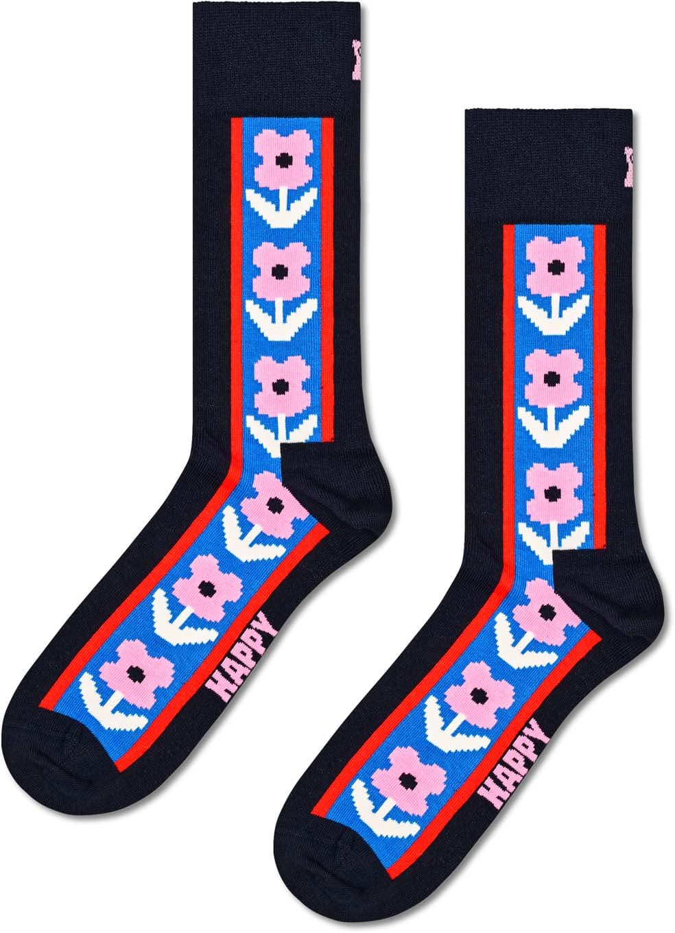 Happy Socks Damen Socken Vertical Flowers