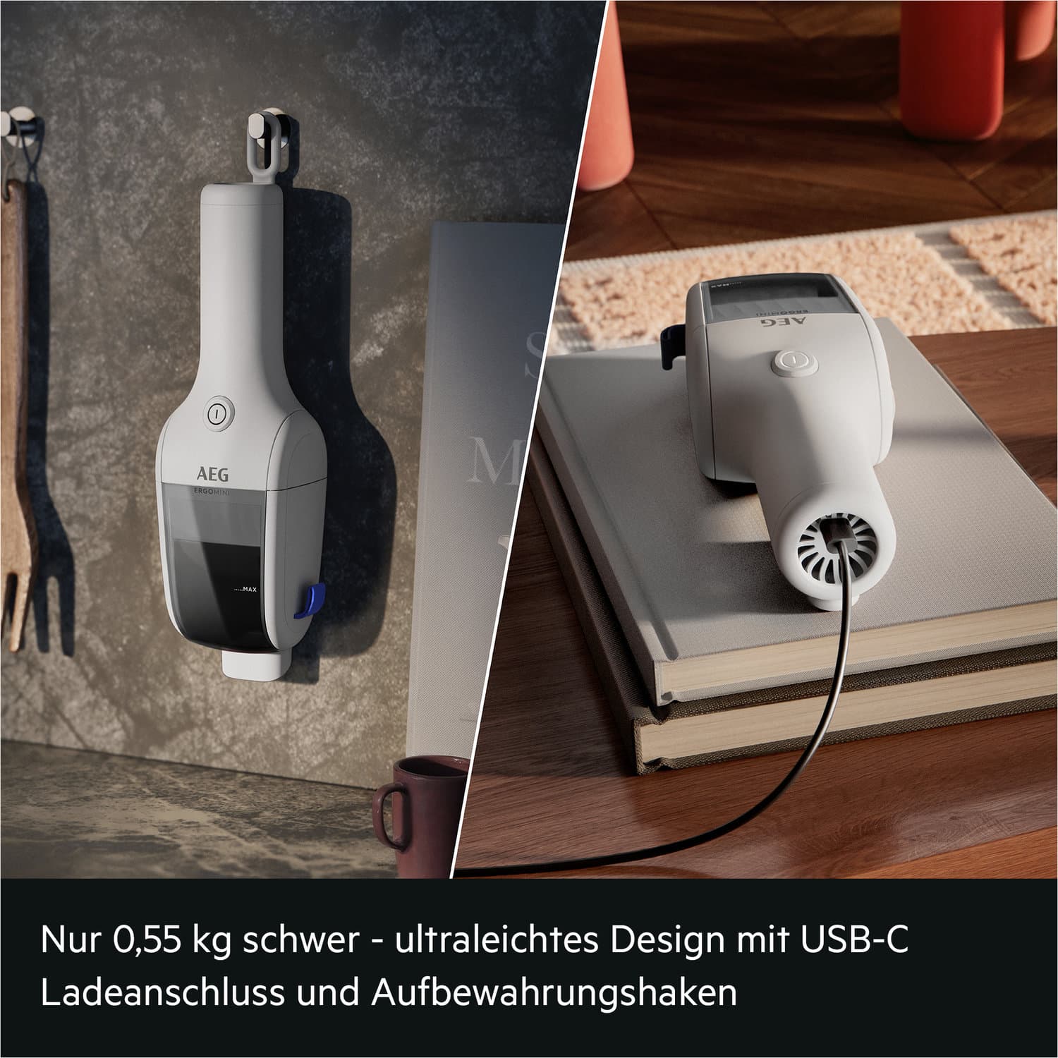 AEG Ergomini Akku Handstaub-Sauger AH1EM10SW