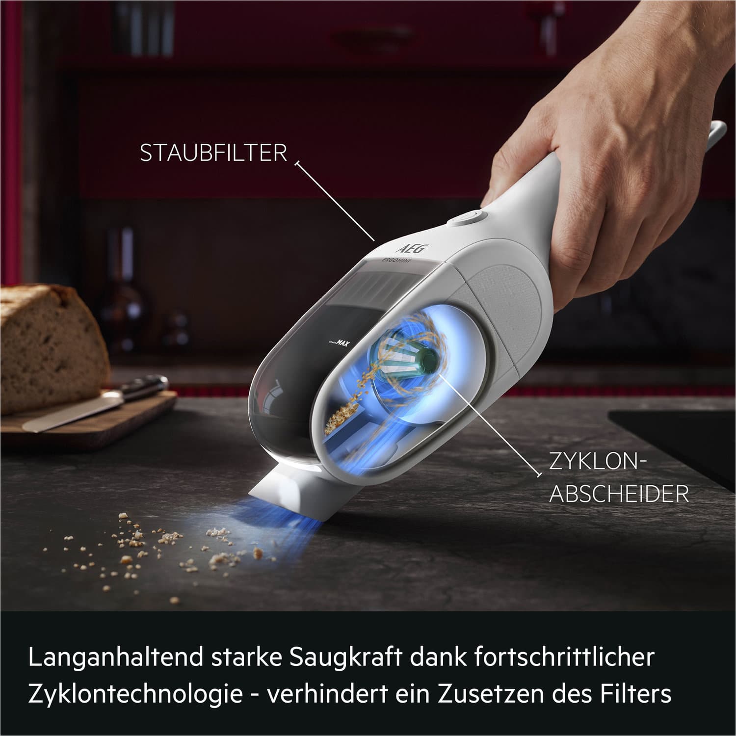 AEG Ergomini Akku Handstaub-Sauger AH1EM10SW