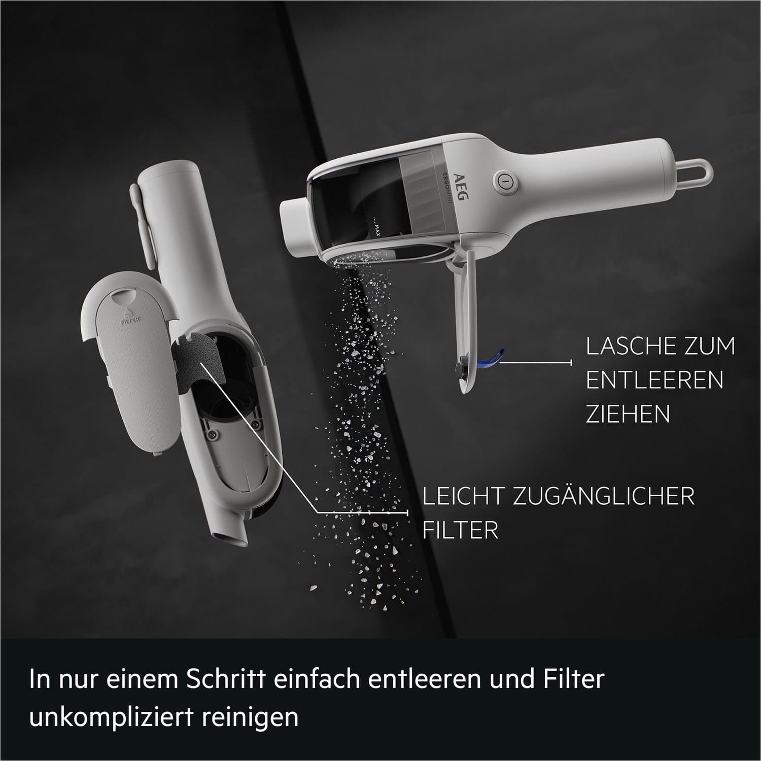 AEG Ergomini Akku Handstaub-Sauger AH1EM10SW