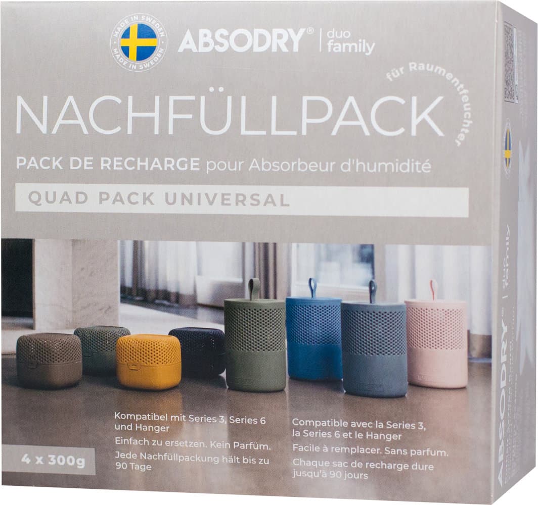 ABSODRY® Duo Family Nachfüllpackung Quad Pack Universal