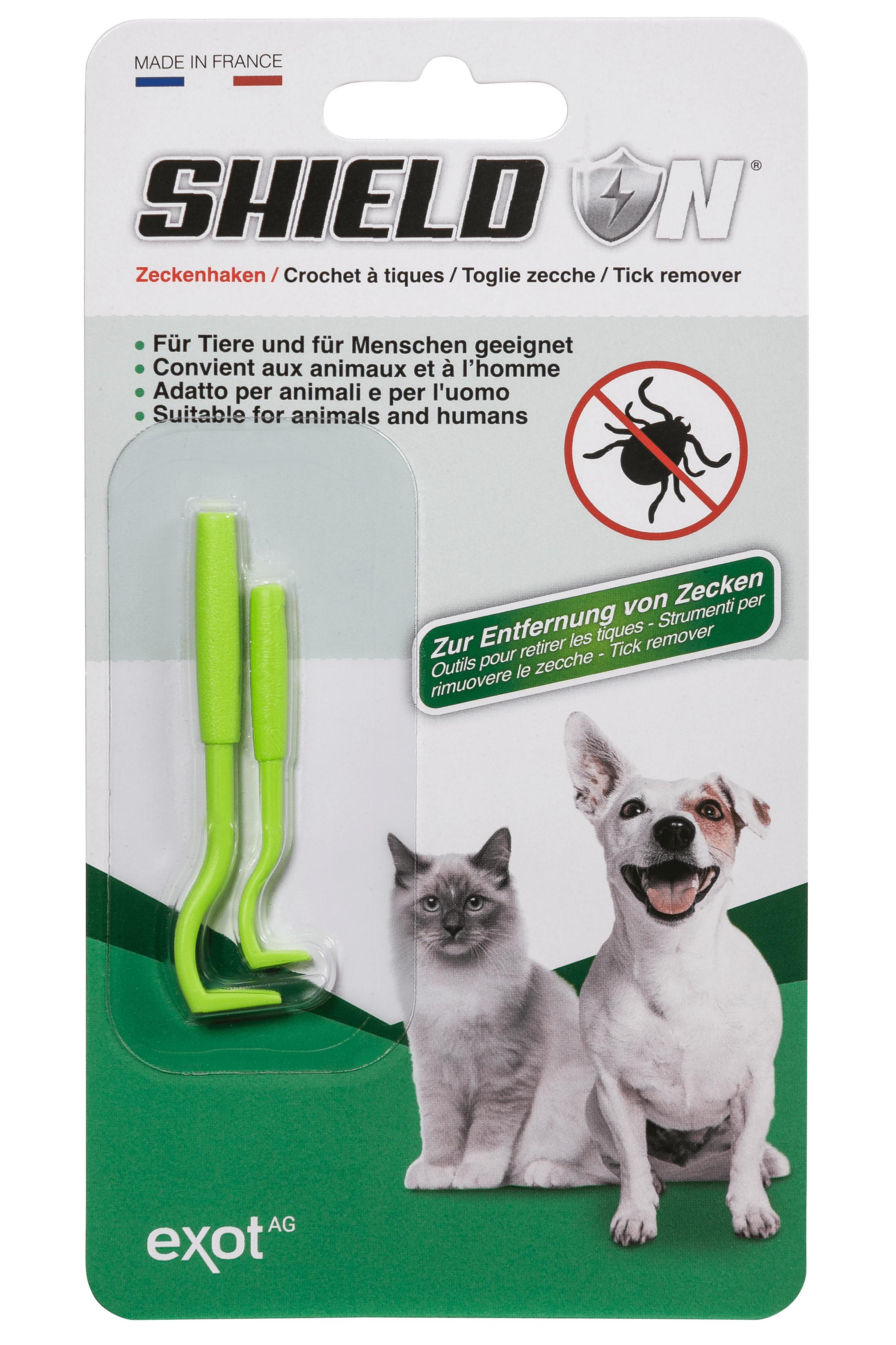 SHIELD ON Zeckenhaken für Hunde und Katzen