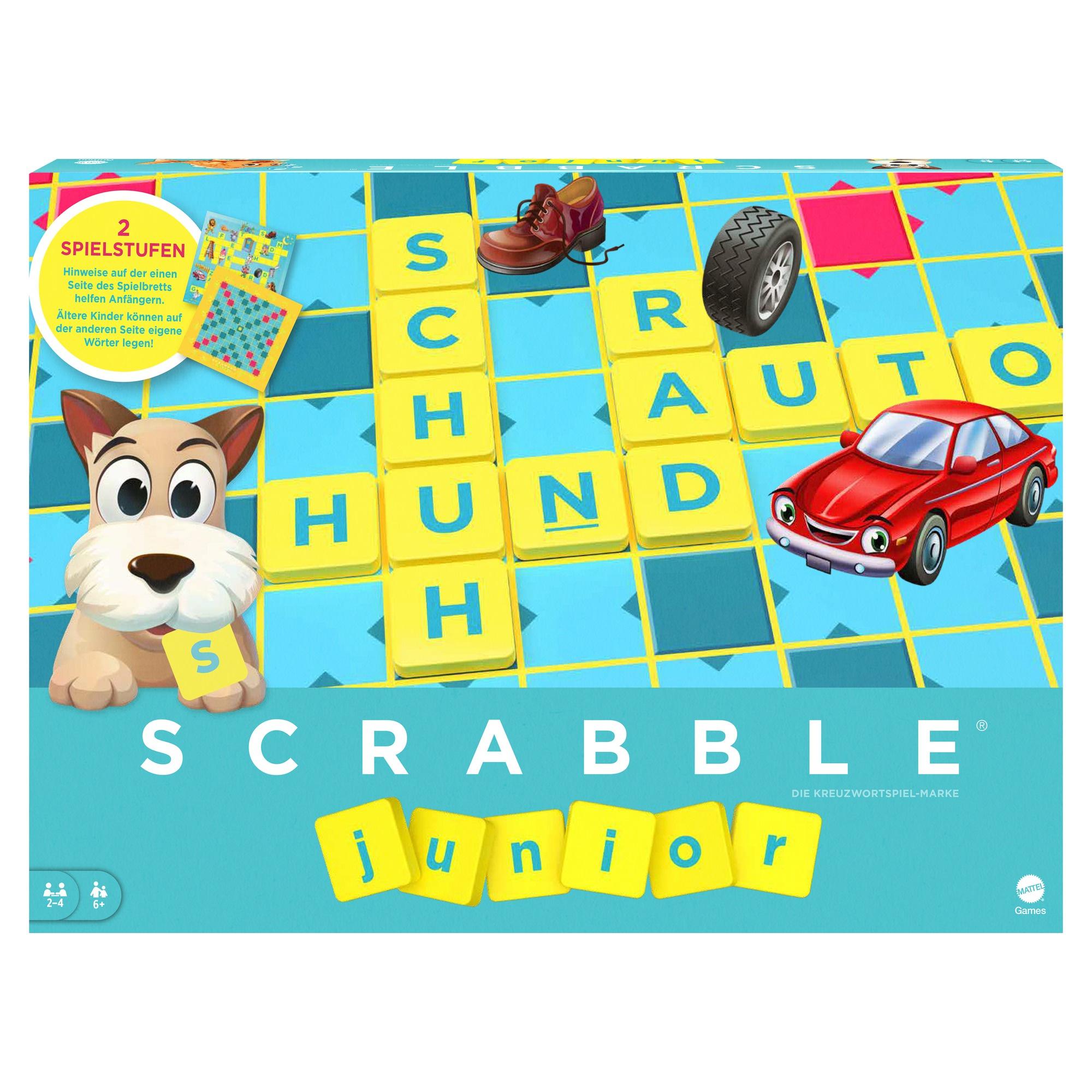 Produktbild Mattel Games Scrabble Junior, Kinderspiel, Lernspiel, Brettspiel, Familienspiel 3 von 5