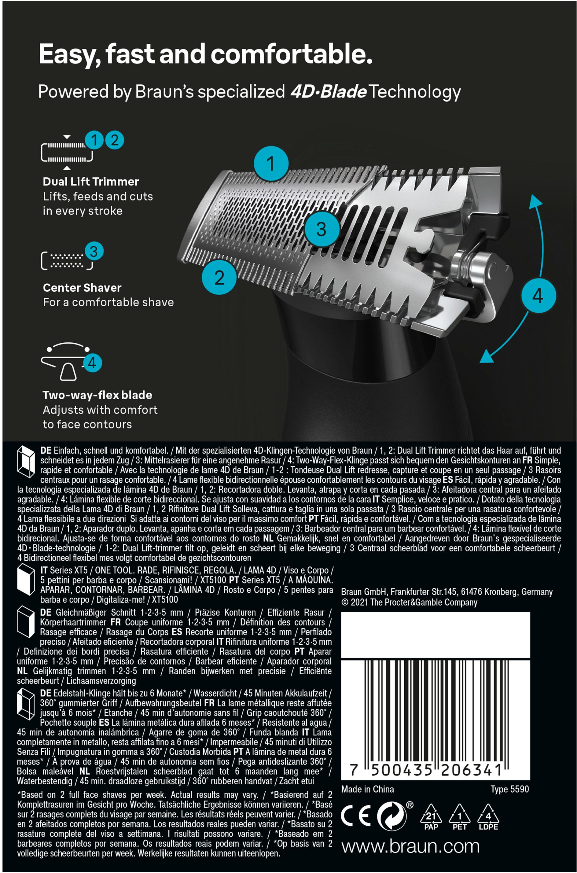 Produktbild Braun Bartschneider XT5100 Face + Body 2 von 20