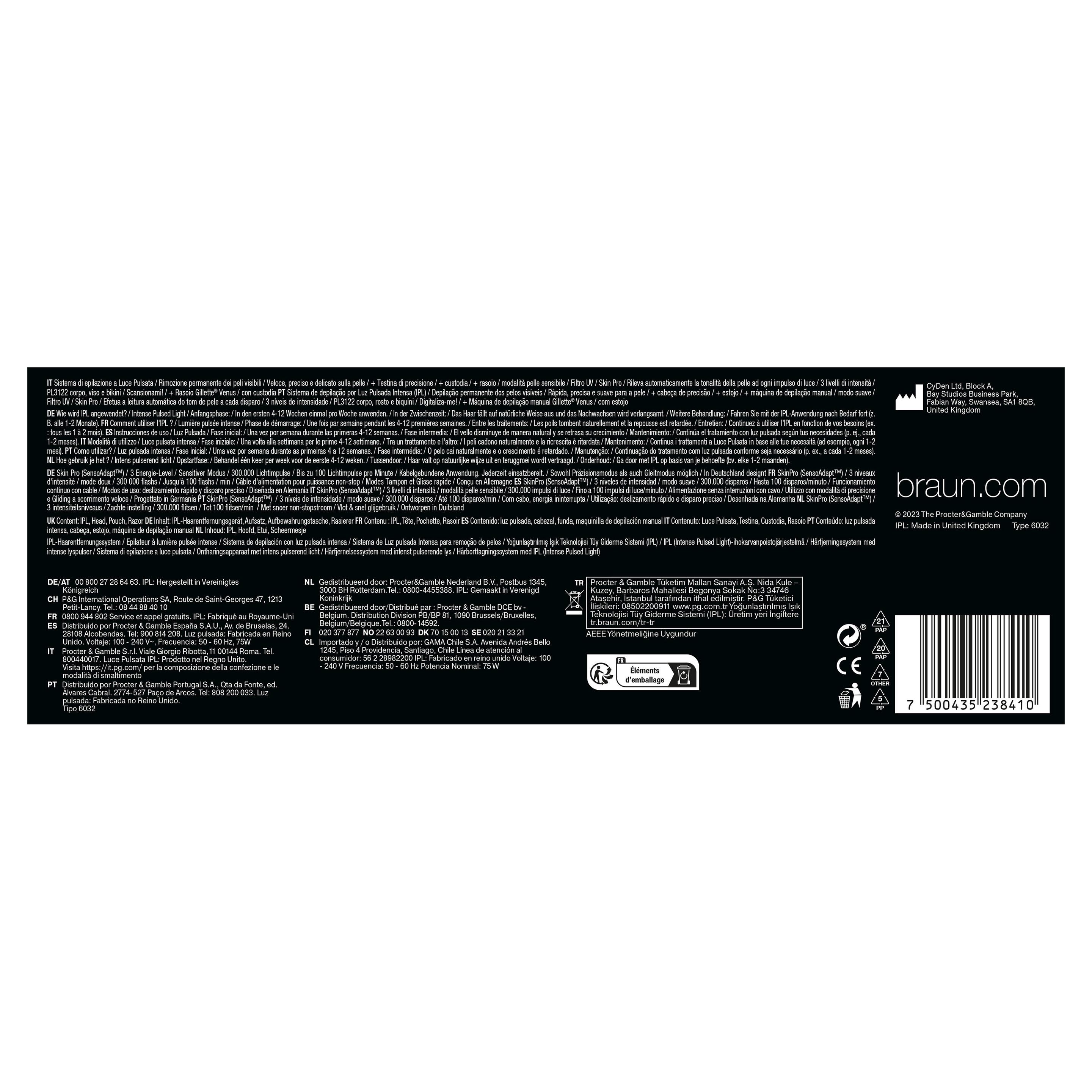 Produktbild BRAUN IPL-Haarentfernungsgerät Silk·expert Pro 3 PL3122 14 von 14