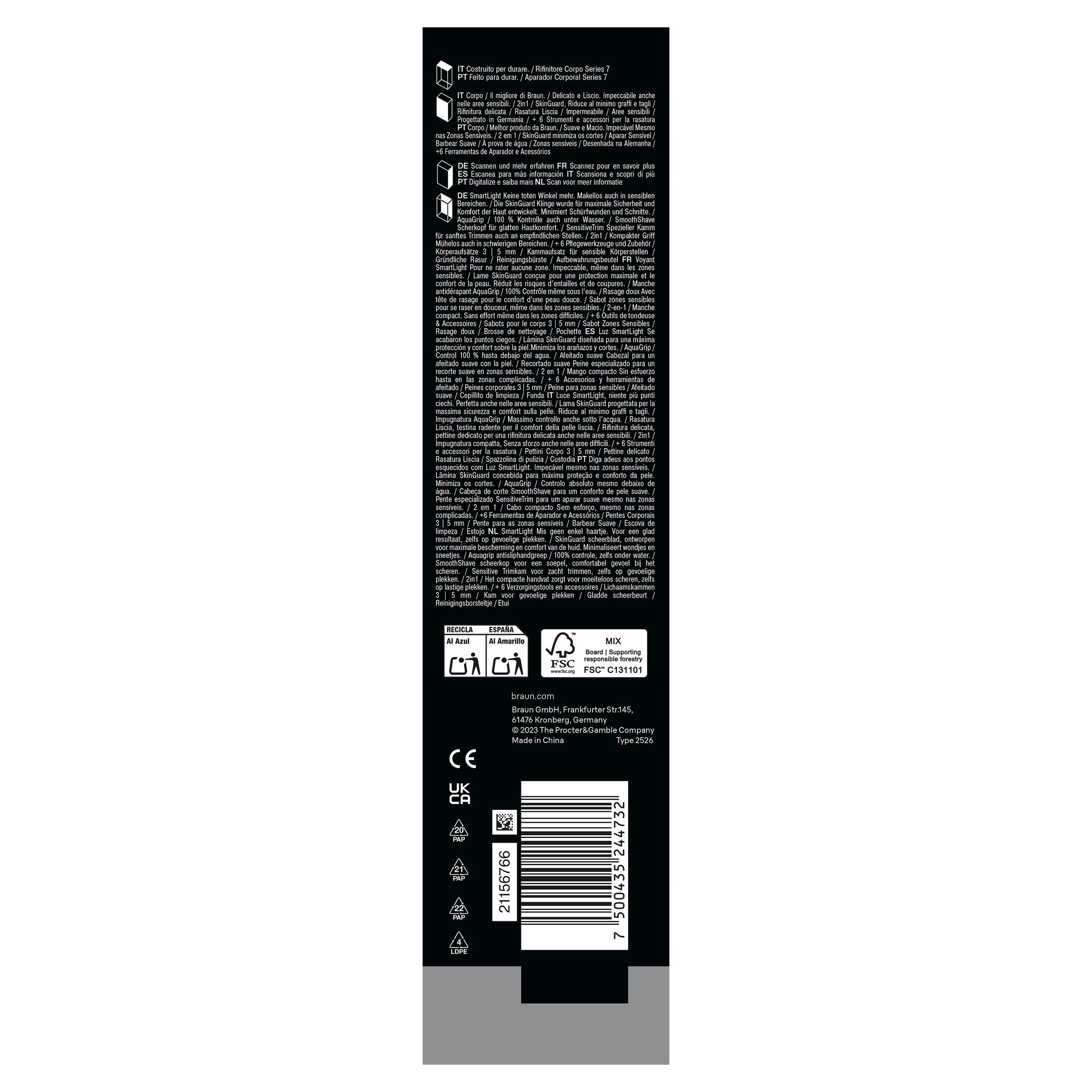 Produktbild BRAUN Bodygroomer Series 7 BG7550 15 von 17