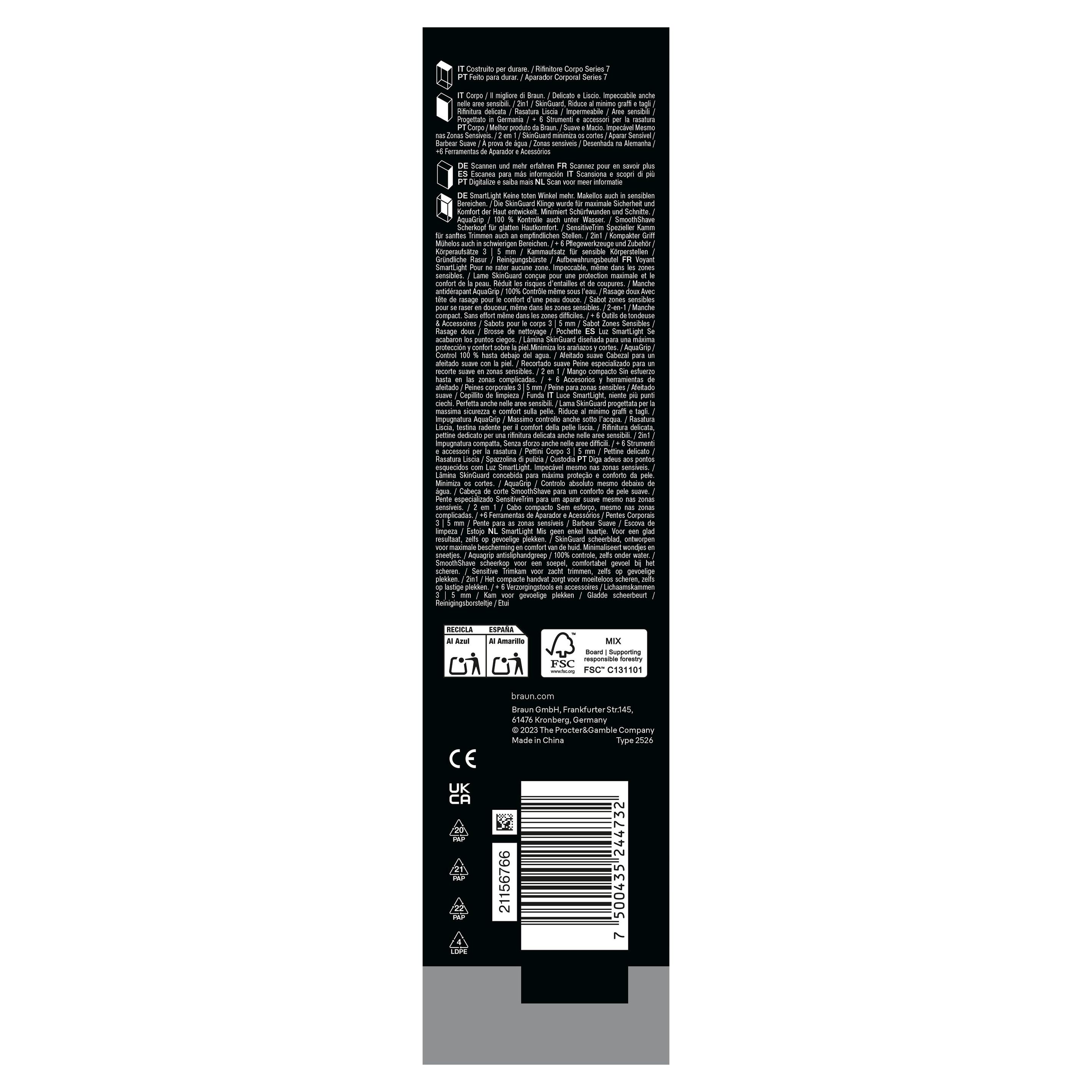 Produktbild BRAUN Bodygroomer Series 7 BG7550 17 von 17