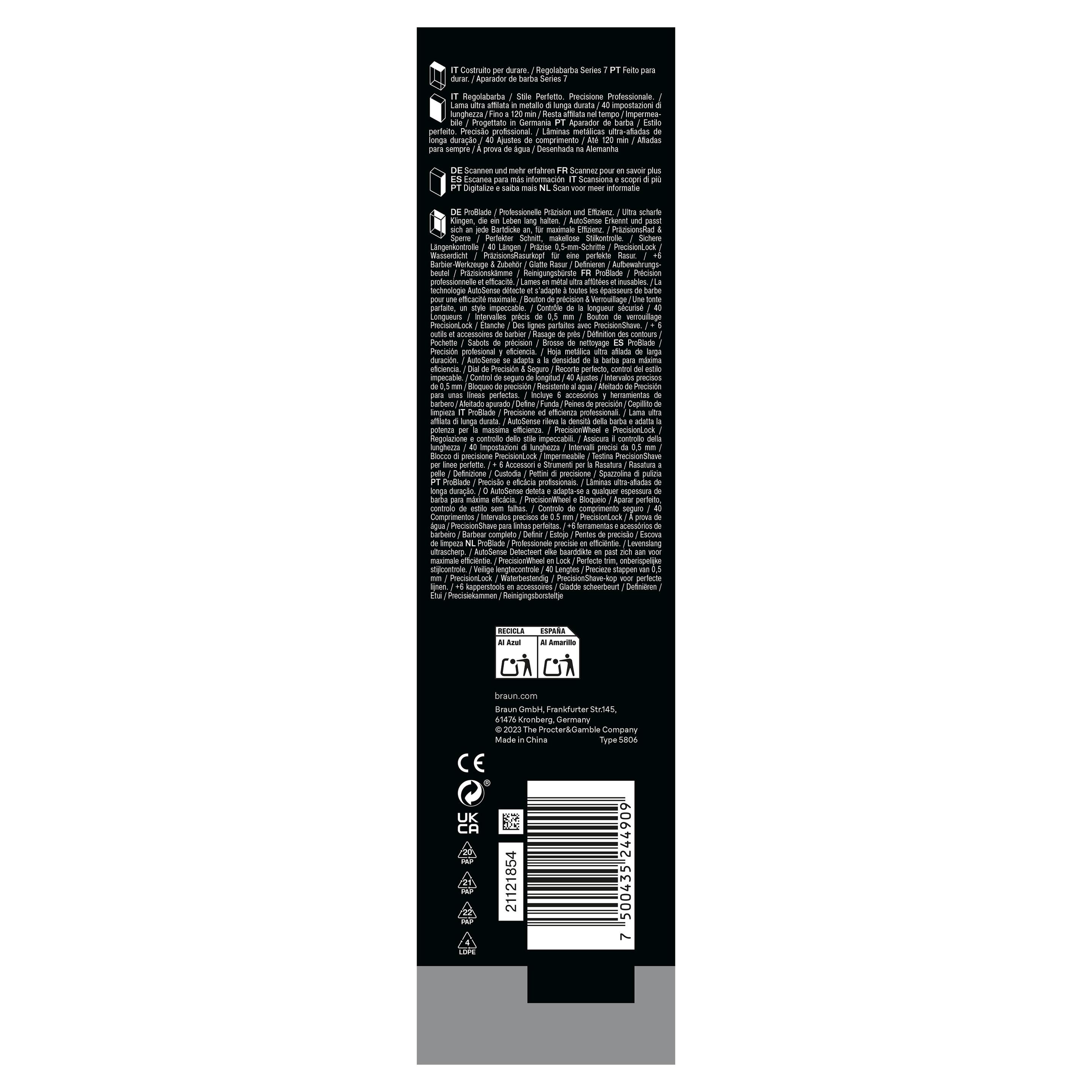 Produktbild BRAUN Barttrimmer Series 7 BT7520 7 von 17