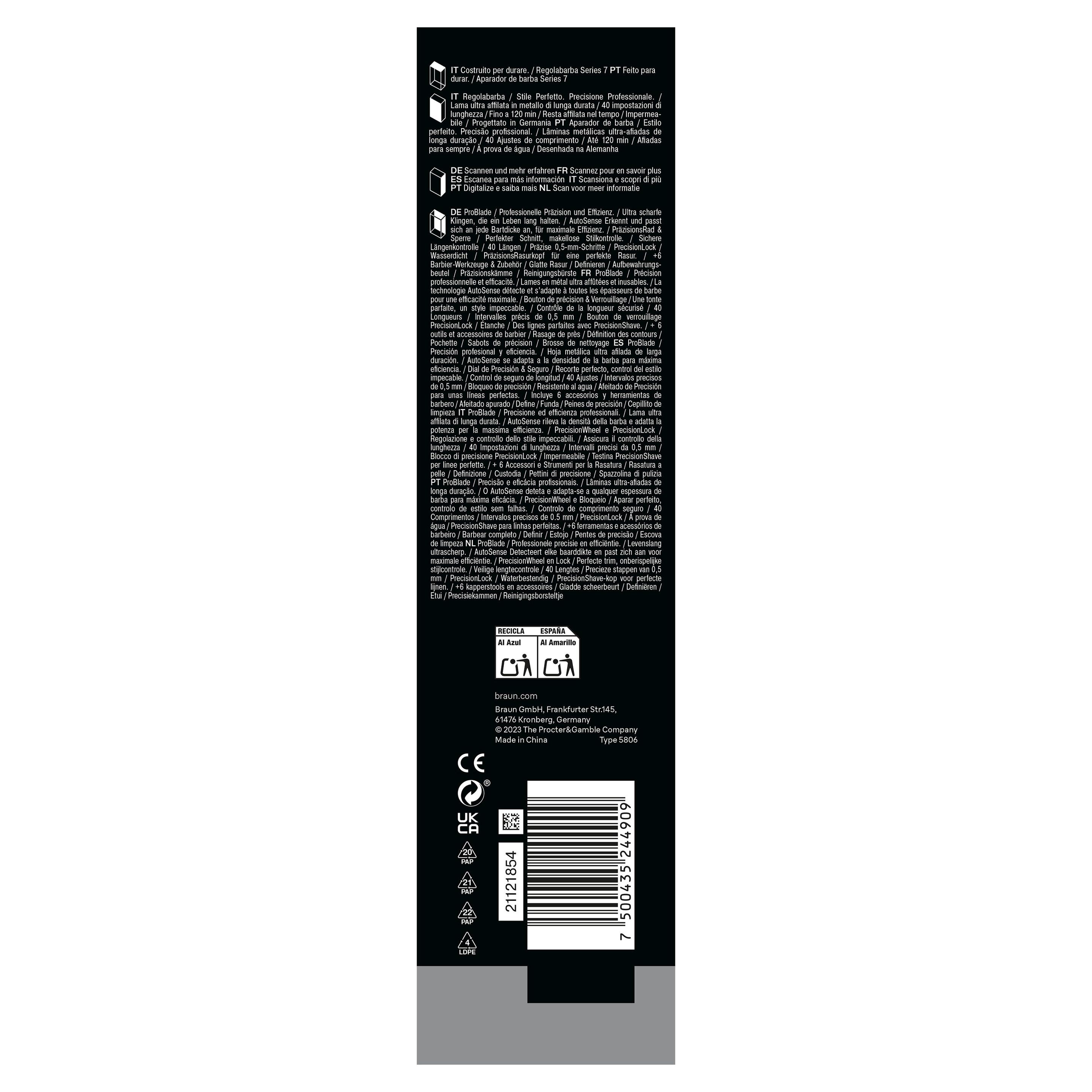 Produktbild BRAUN Barttrimmer Series 7 BT7520 4 von 17