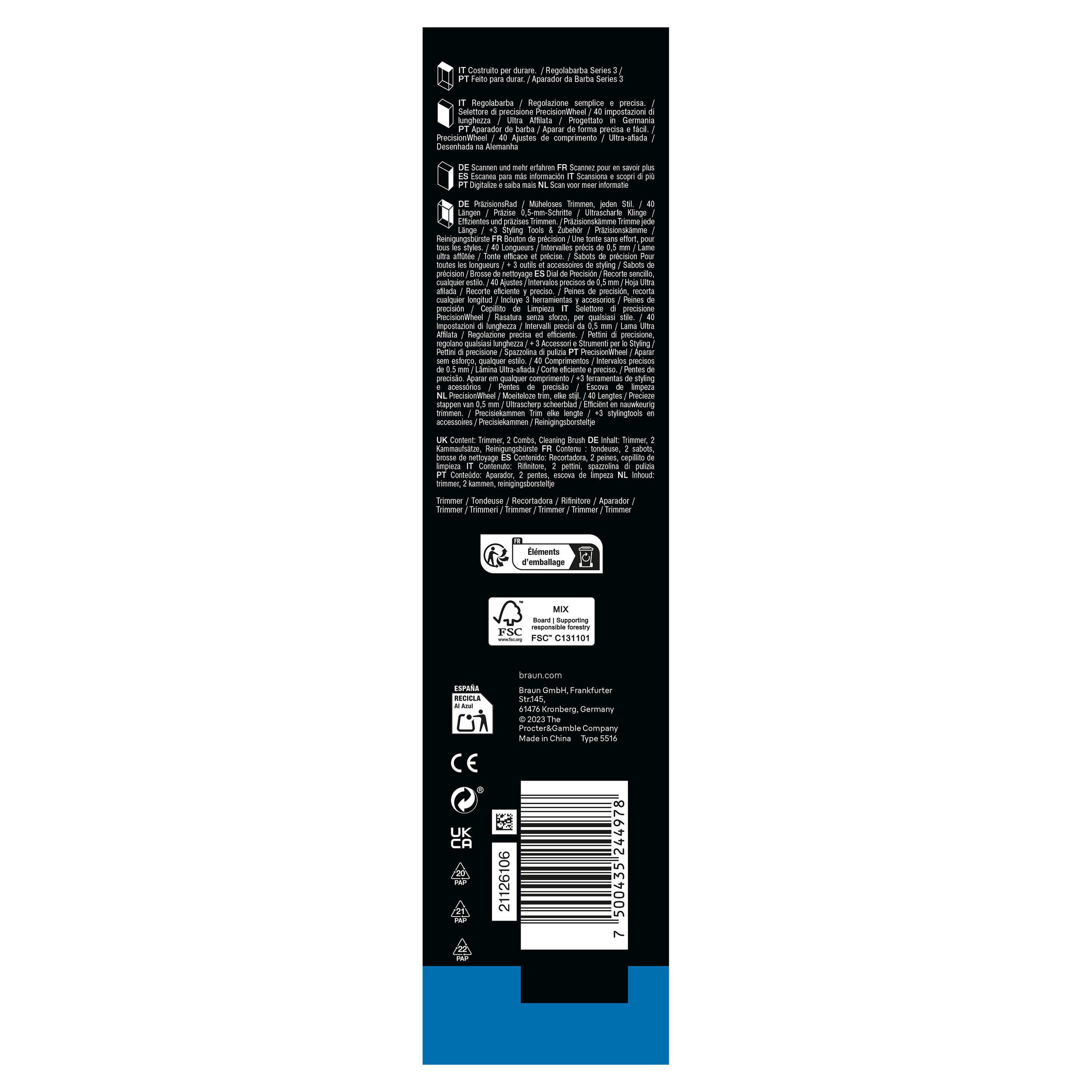 Produktbild BRAUN Barttrimmer Series 3 BT3520 3 von 15