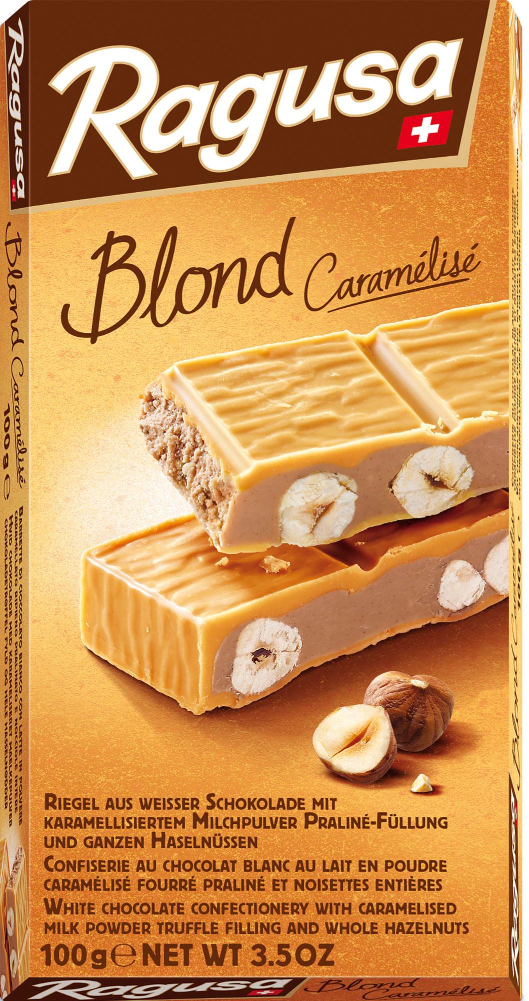 Ragusa Blond Caramélisé weisse Schokolade mit Haselnüssen