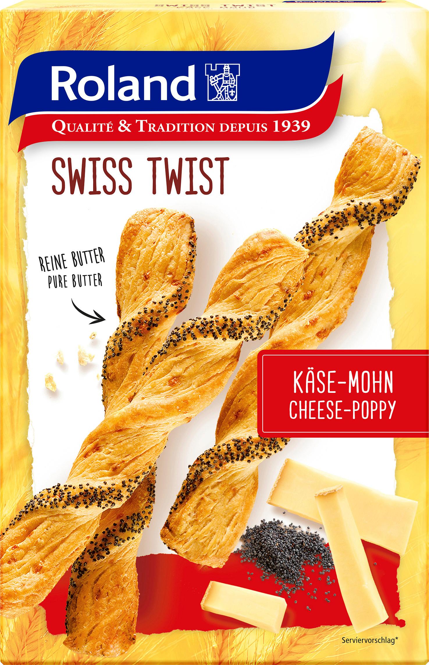 Roland Swiss Twise Käse-Mohn Stangen