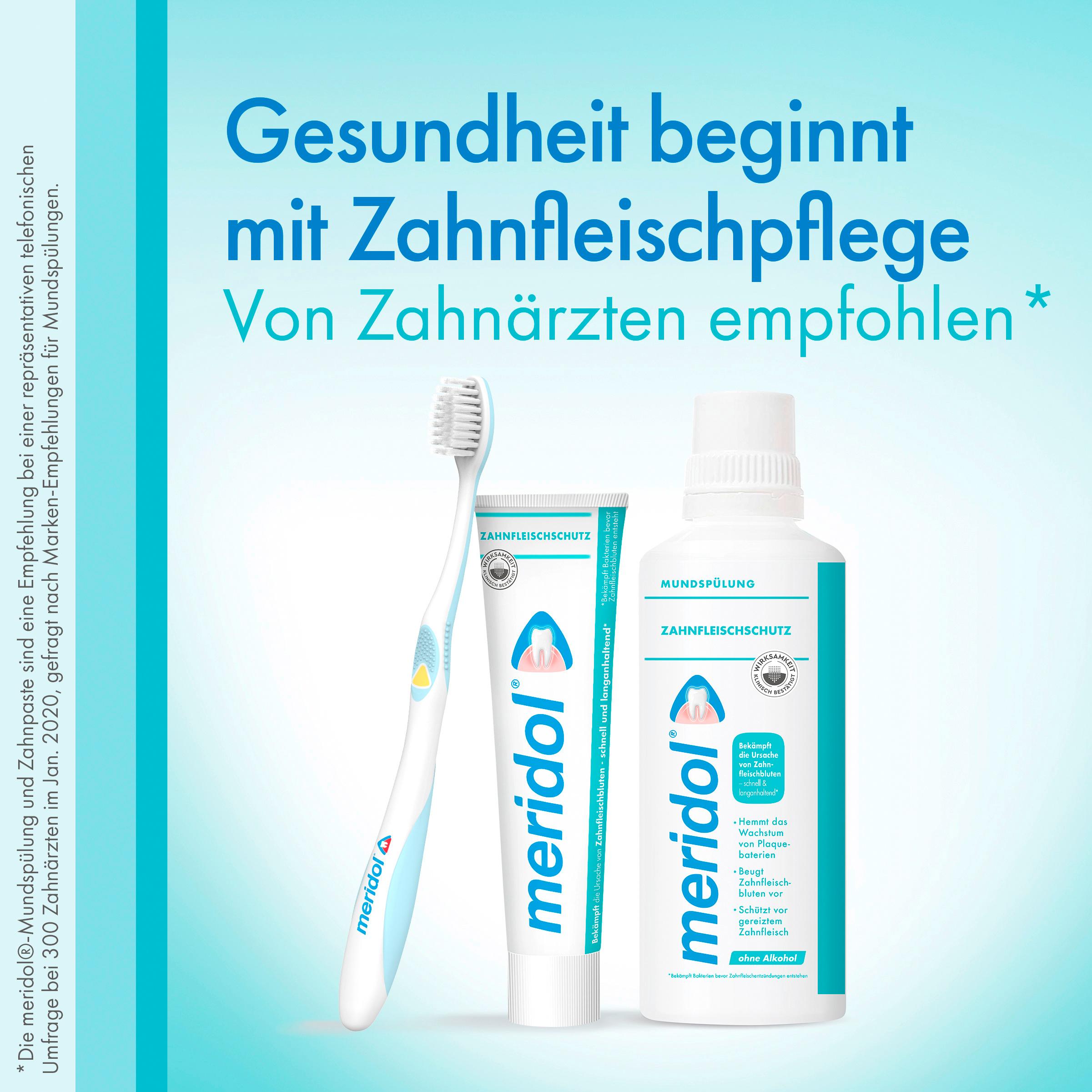 Produktbild meridol Zahnbürste Zahnfleischschutz - Weiche Handzahnbürste für eine schonende Reinigung von Zähnen am Zahnfleischsaum 7 von 11