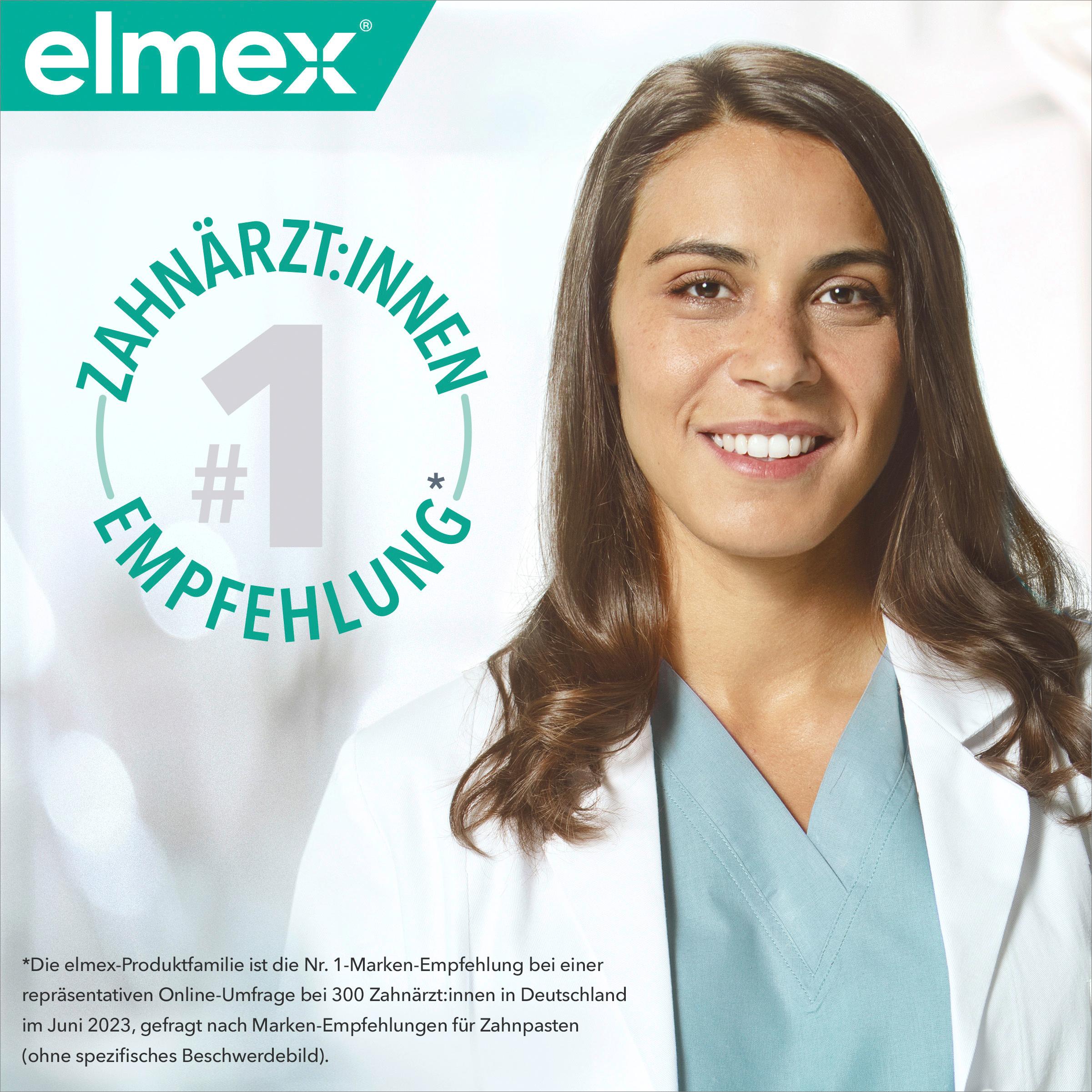 Produktbild elmex Zahnpasta Sensitive – sanfte Zahnreinigung und Schutz für schmerzempfindliche Zähne – für starke Zähne und gegen Karies 10 von 12