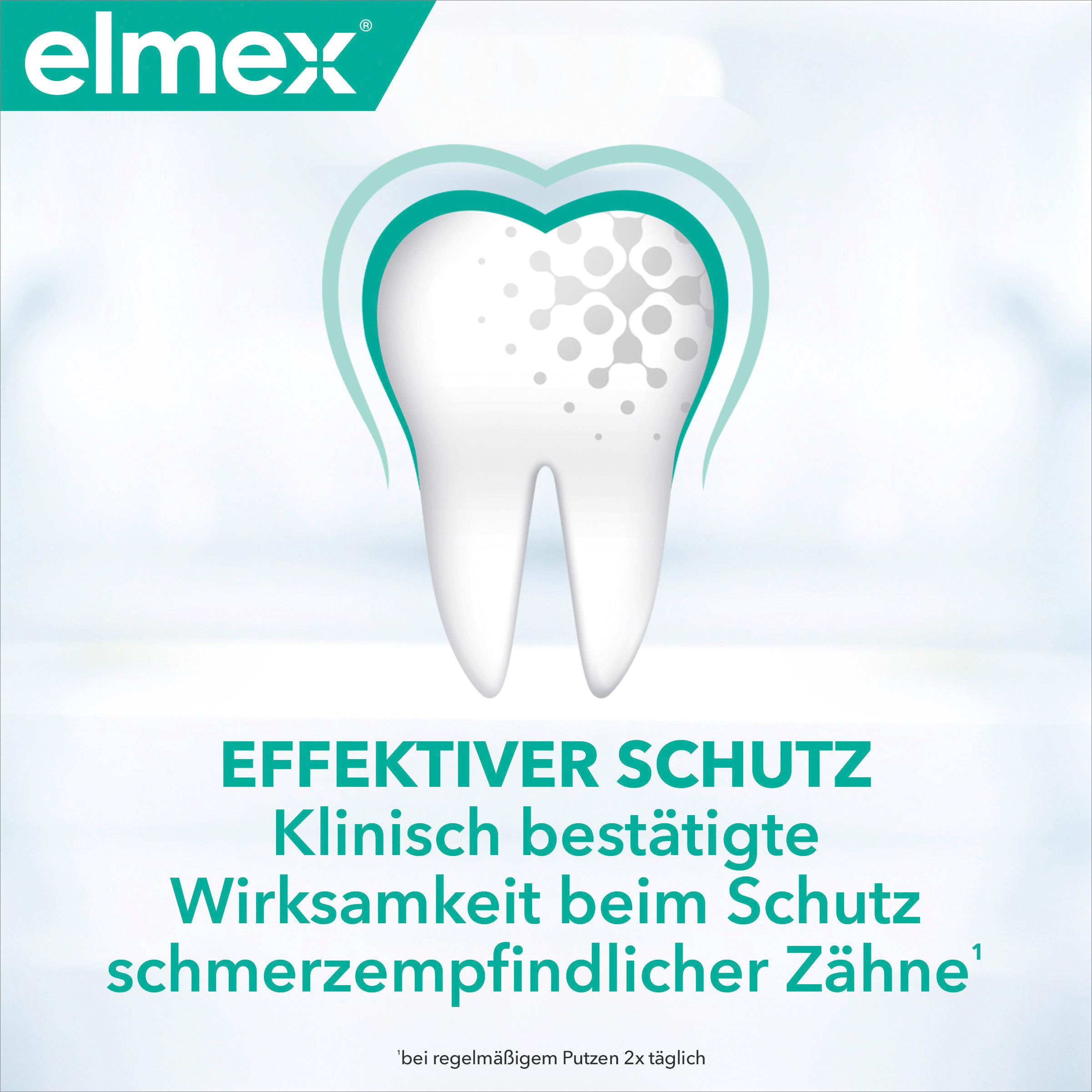 Produktbild elmex Zahnpasta Sensitive – sanfte Zahnreinigung und Schutz für schmerzempfindliche Zähne – für starke Zähne und gegen Karies 9 von 12